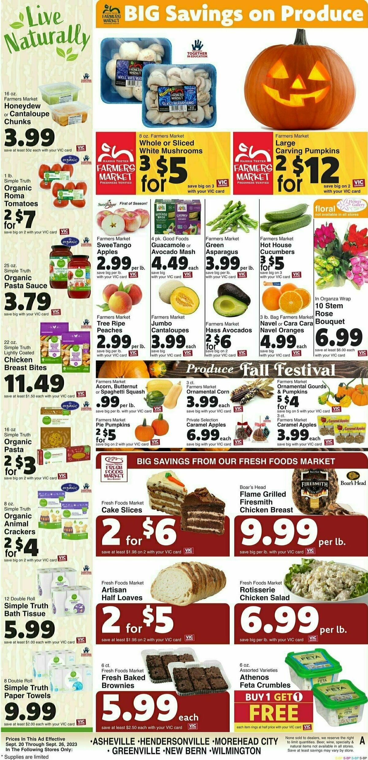 Harris Teeter Weekly Ad from September 20