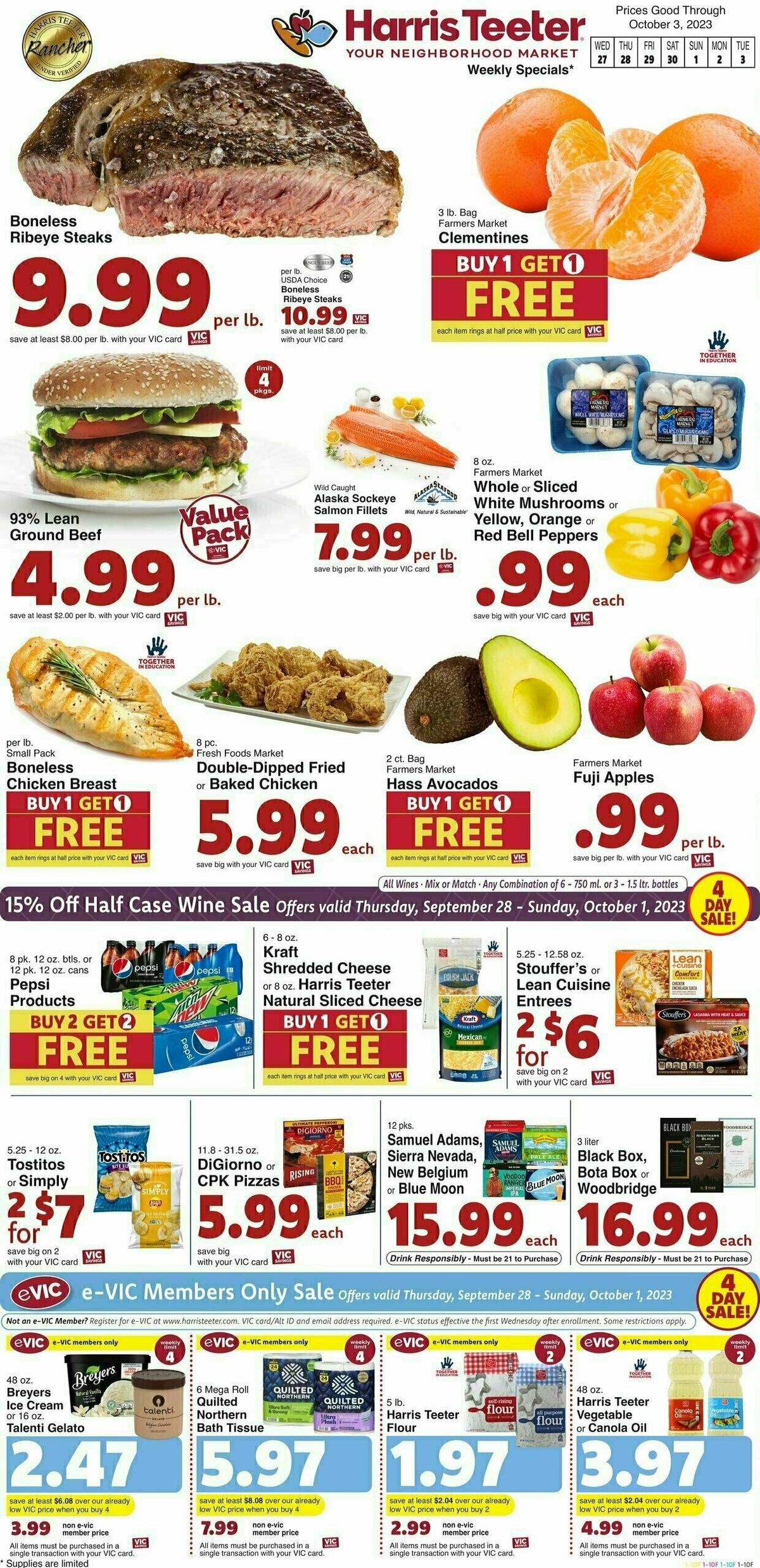 Harris Teeter Weekly Ad from September 27