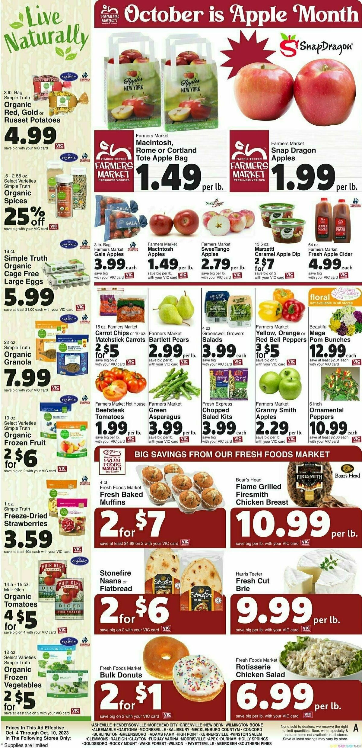 Harris Teeter Weekly Ad from October 4