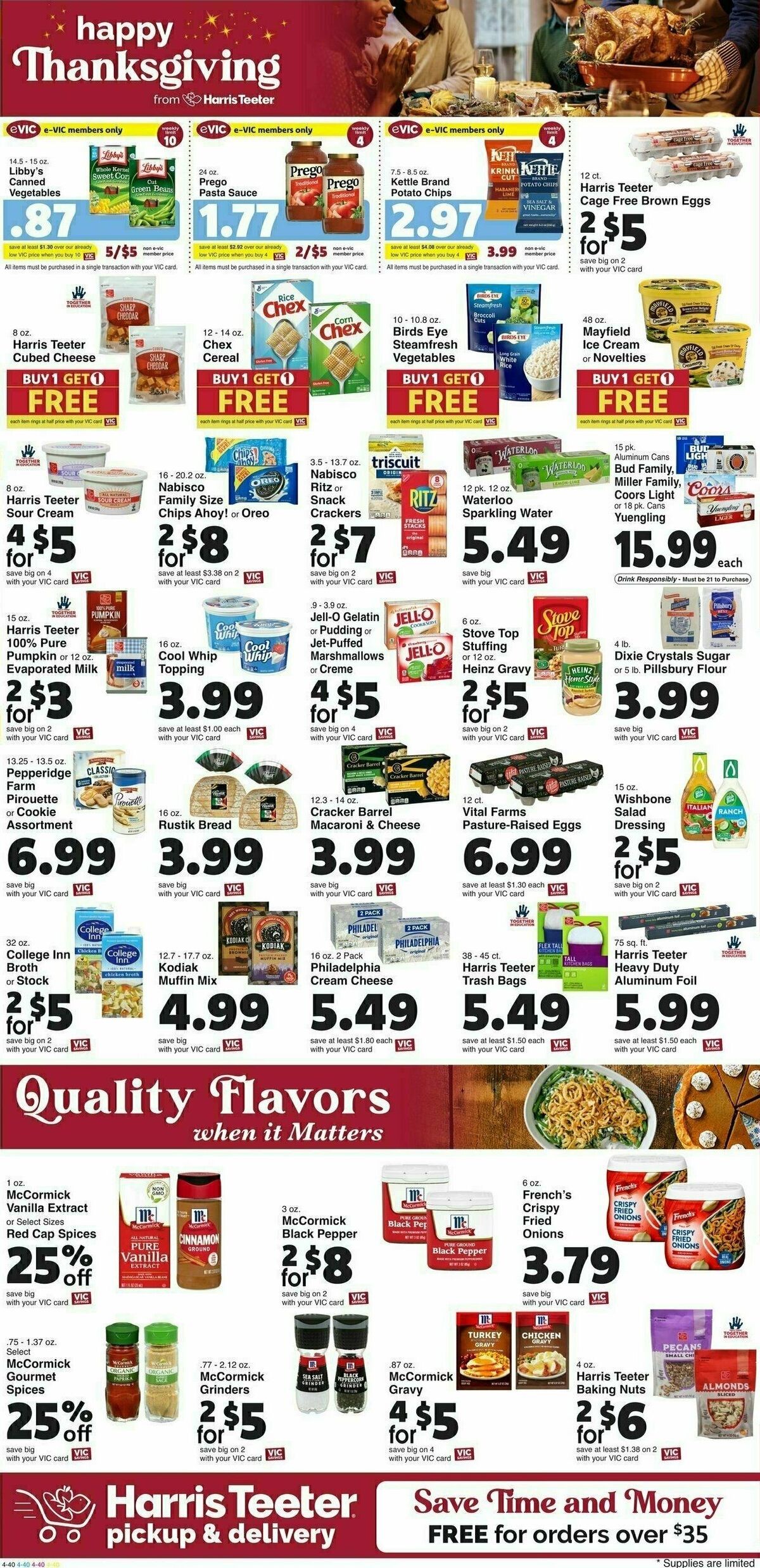 Harris Teeter Weekly Ad from November 1