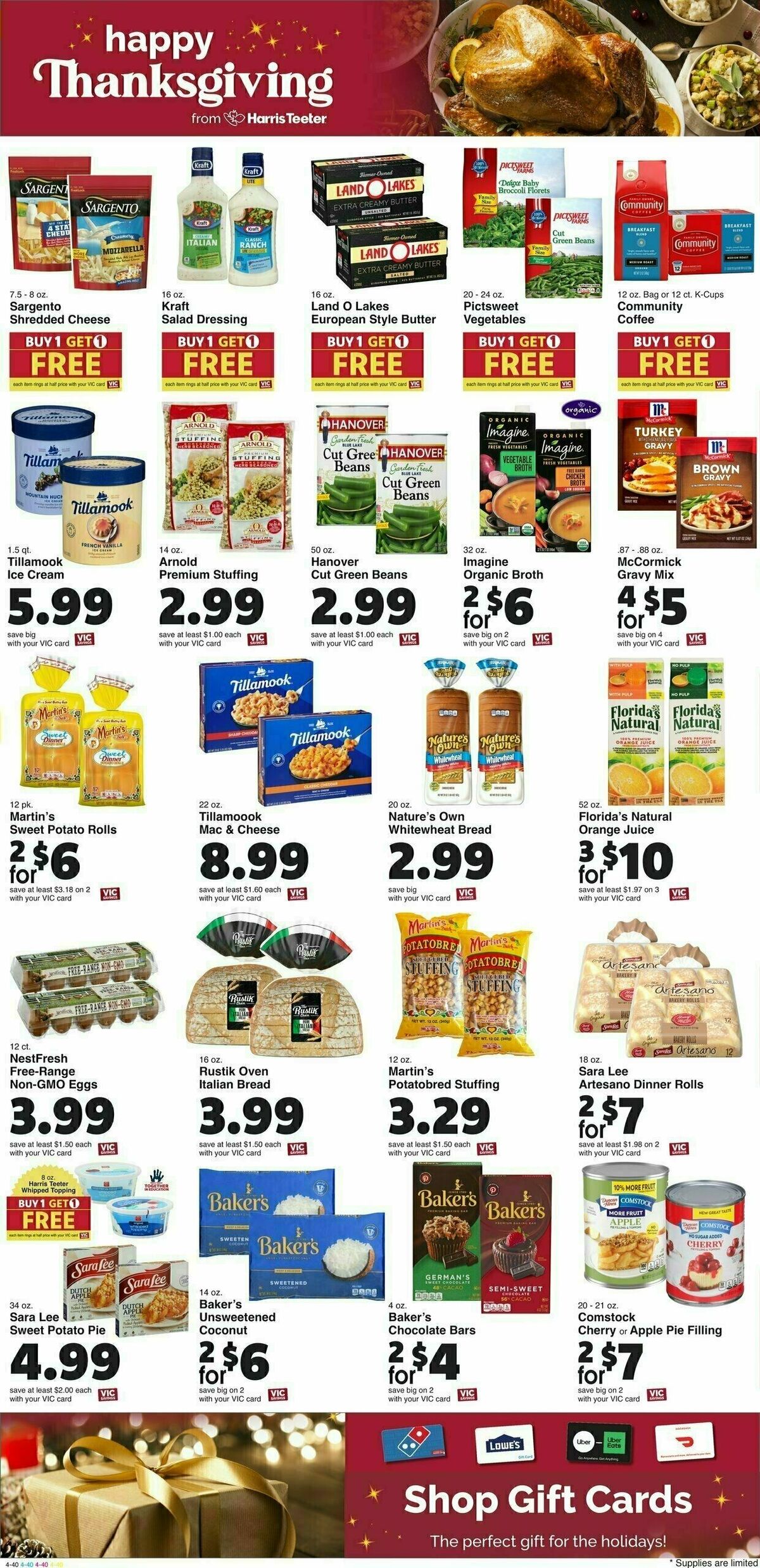 Harris Teeter Weekly Ad from November 8