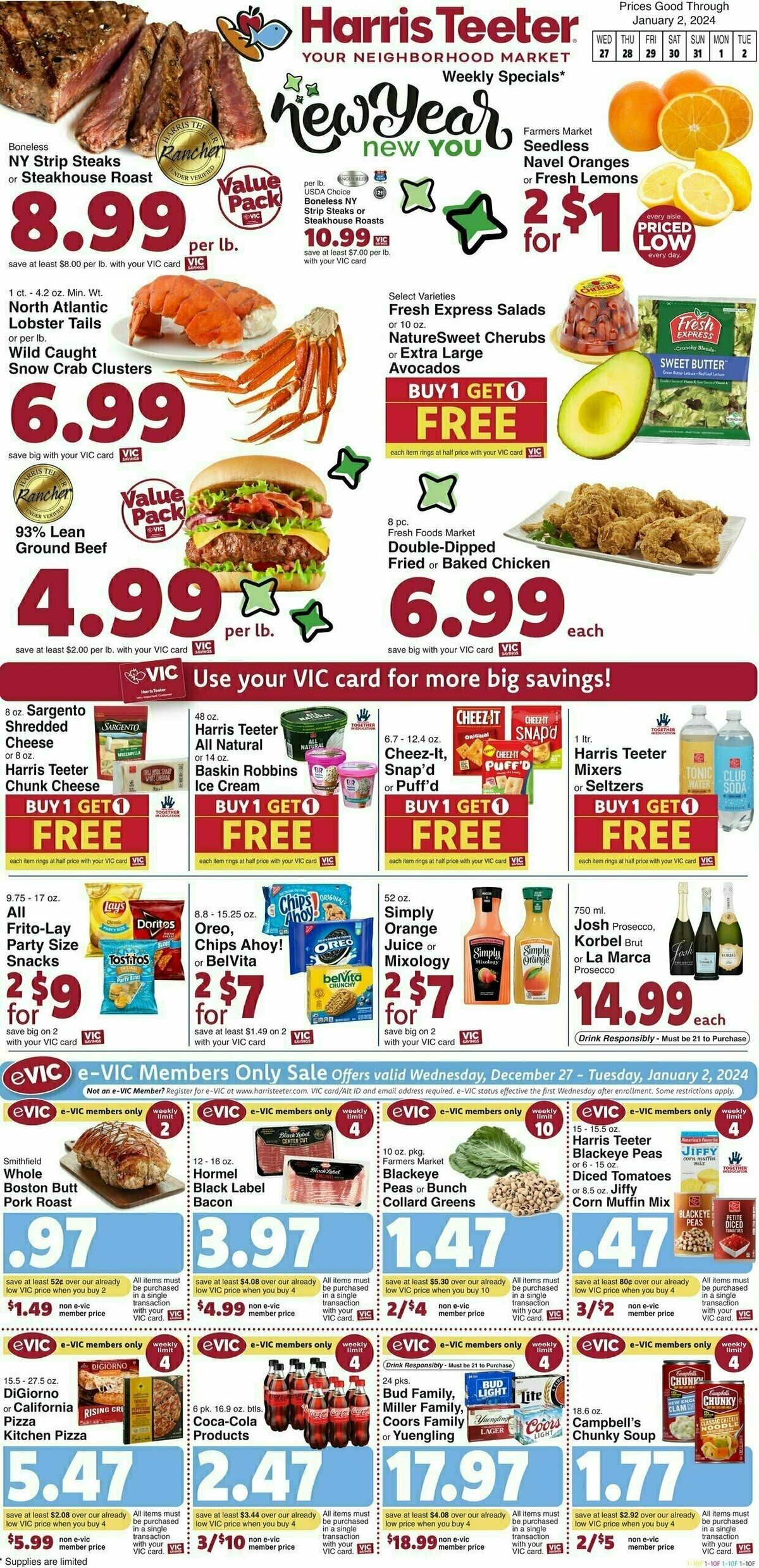 Harris Teeter Weekly Ad from December 27