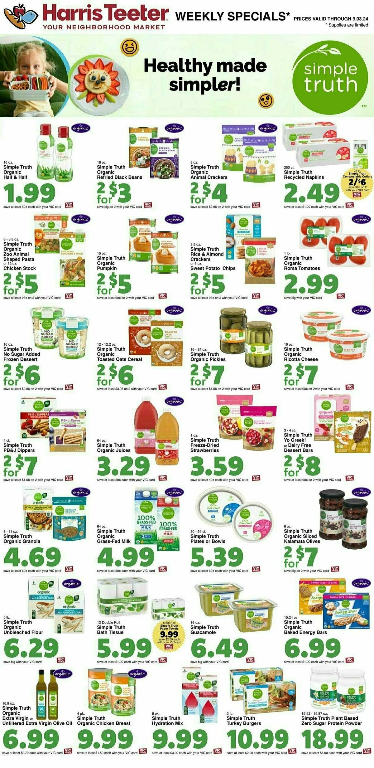 Harris Teeter Weekly Ad from August 28