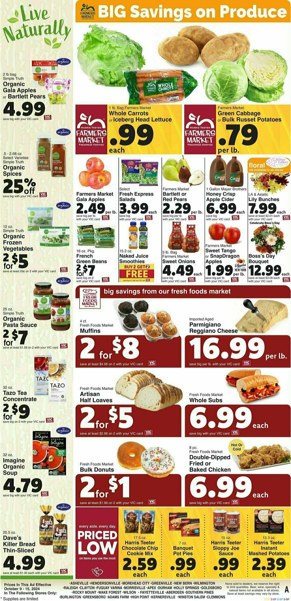 Harris Teeter Weekly Ad from October 9