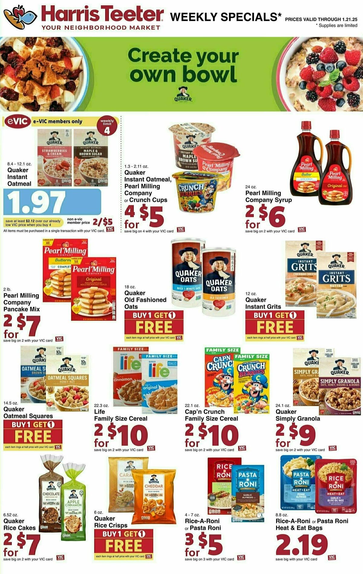 Harris Teeter Weekly Ad from January 15