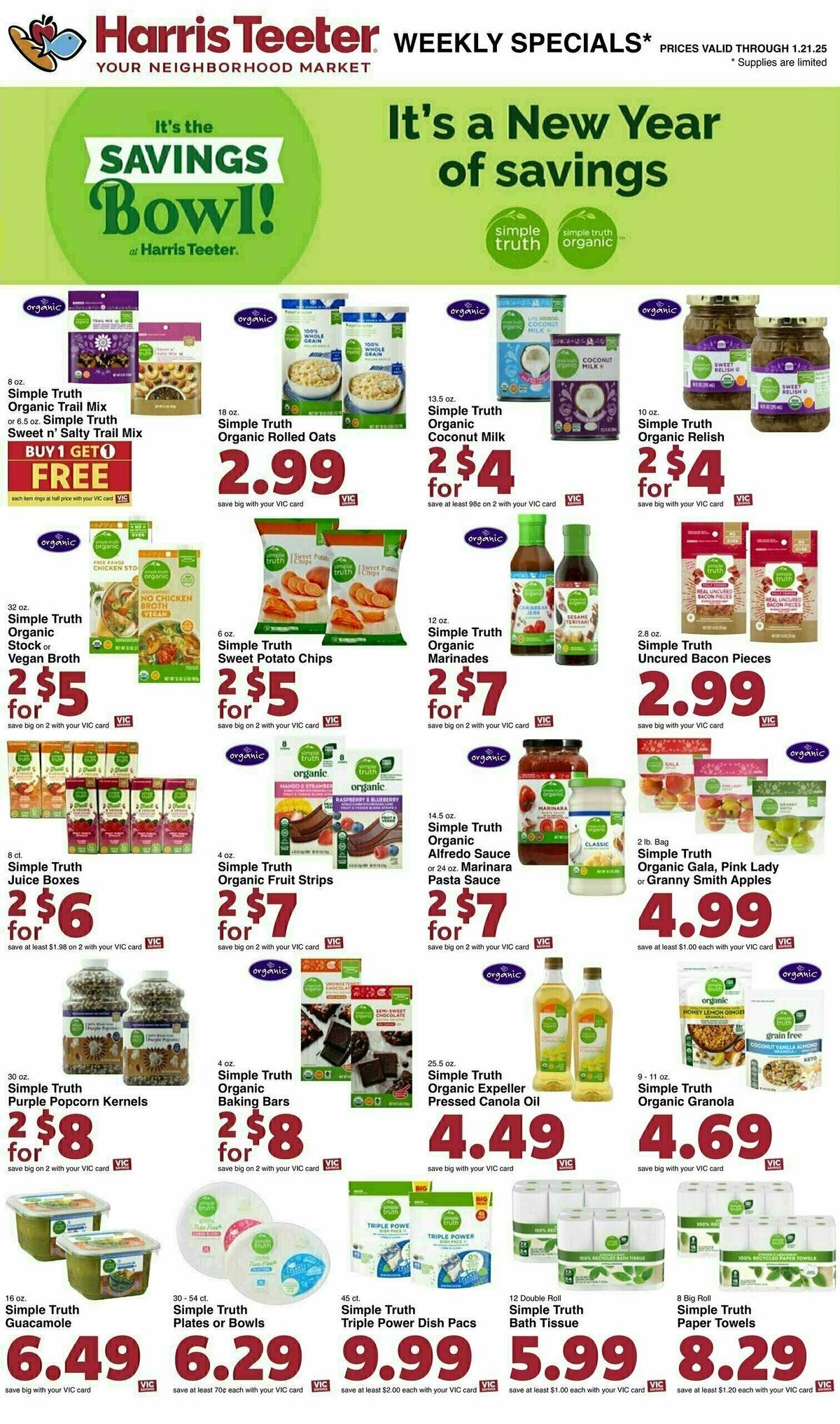 Harris Teeter Weekly Ad from January 15