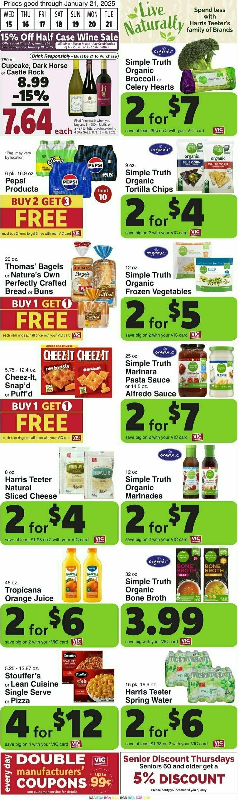 Harris Teeter Weekly Ad from January 15