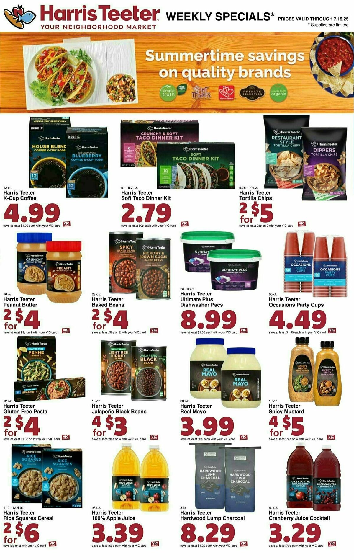 Harris Teeter Weekly Ad from July 9