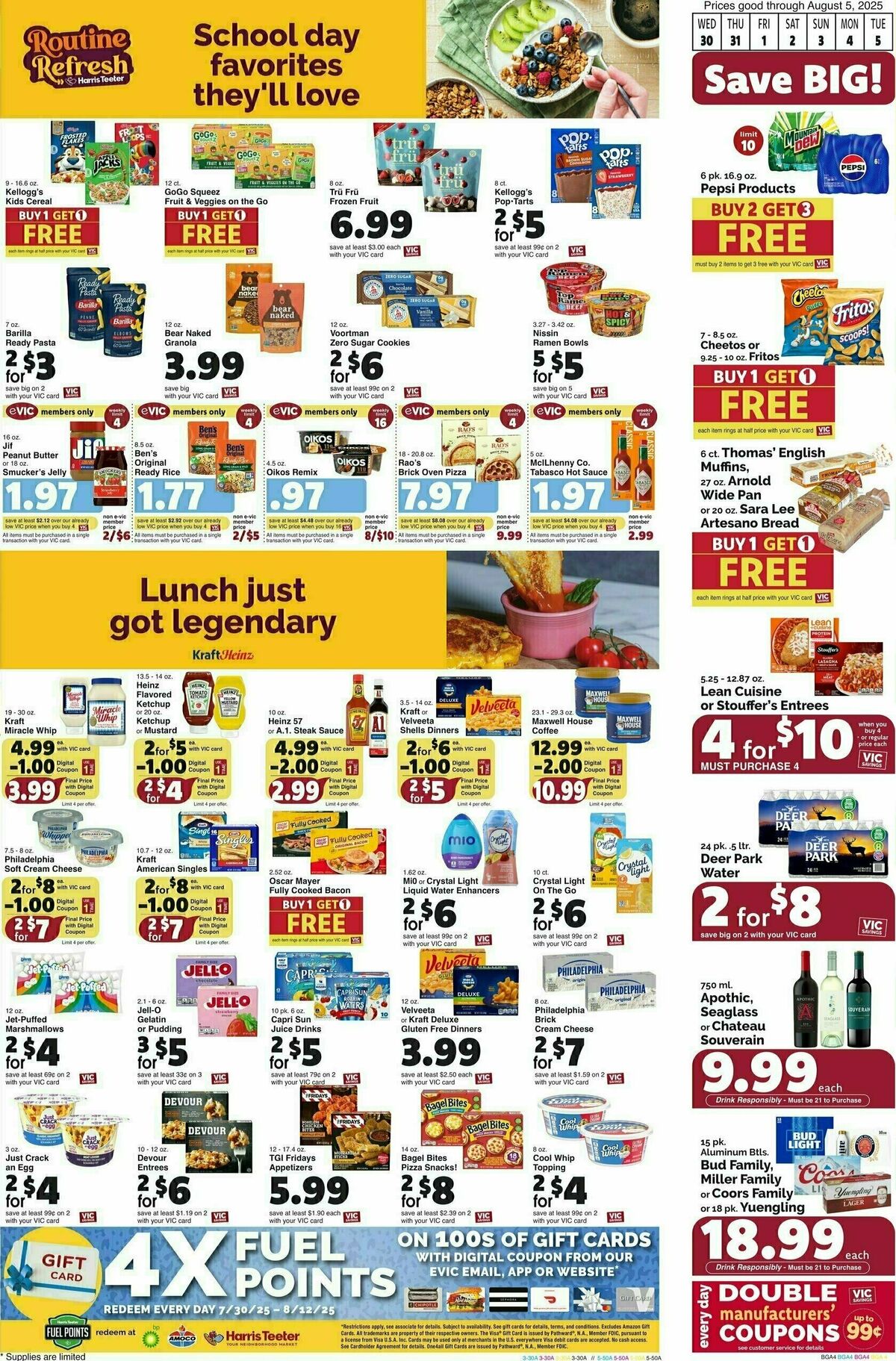 Harris Teeter Weekly Ad from July 30