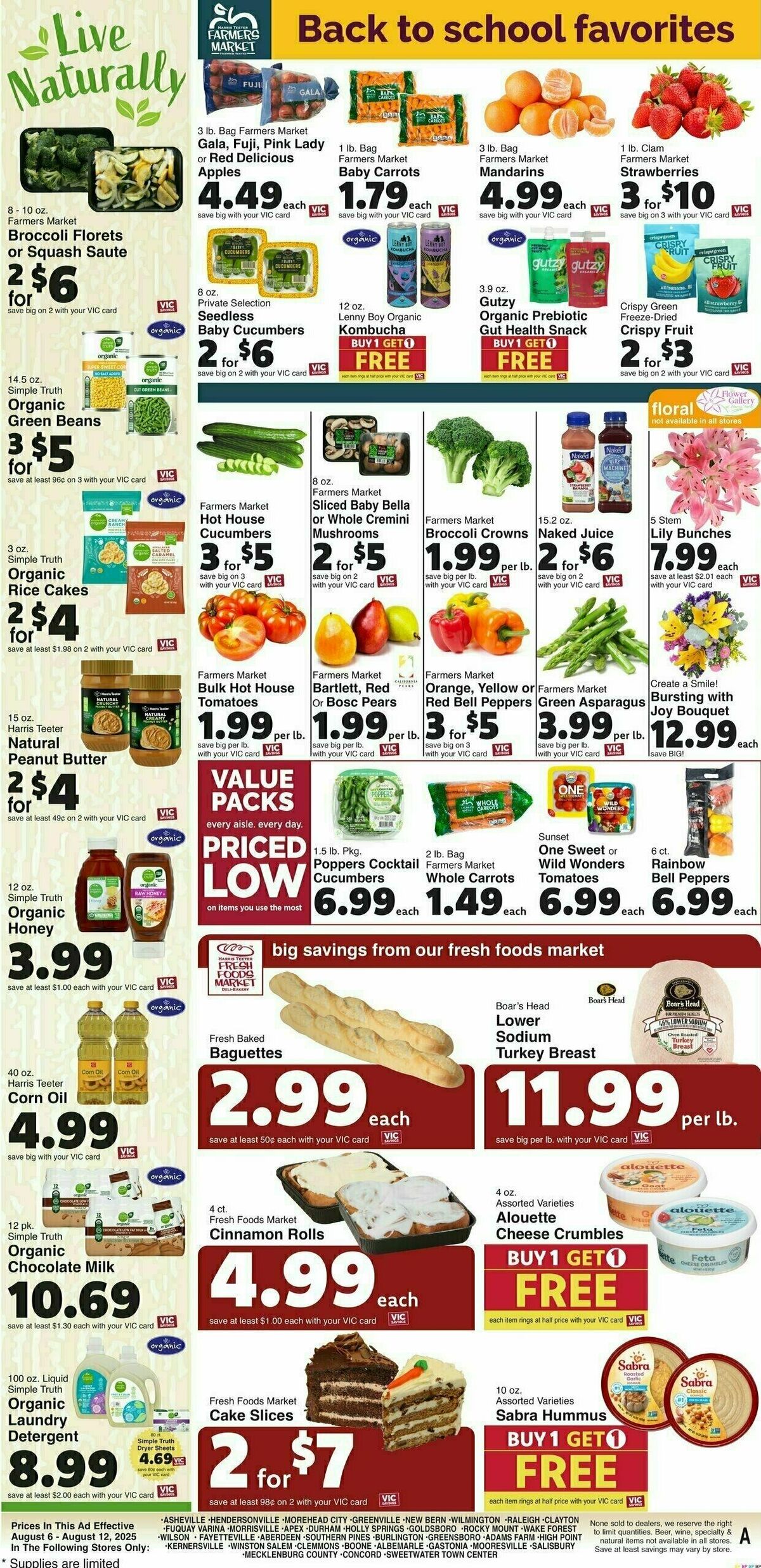 Harris Teeter Weekly Ad from August 6