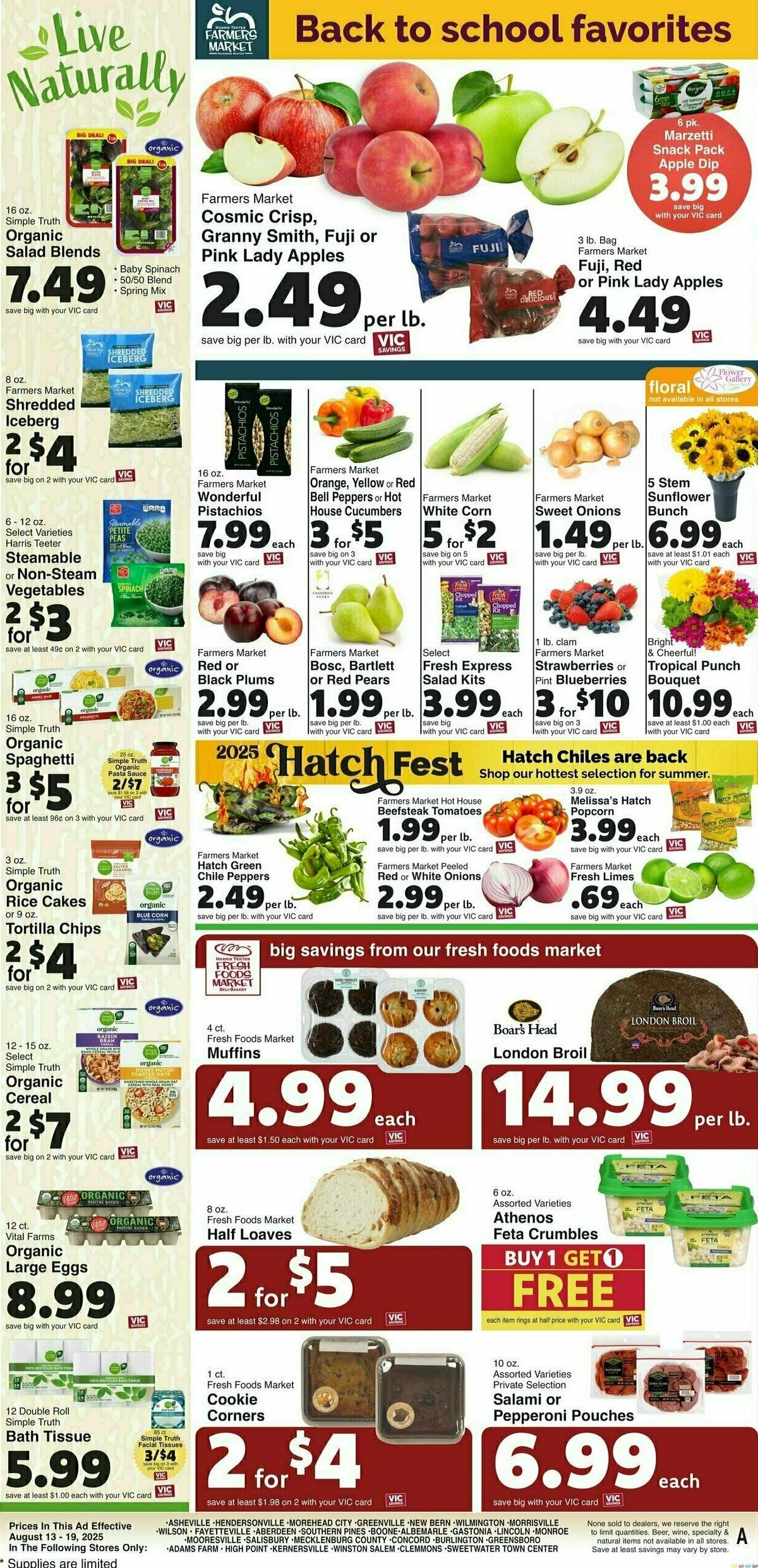 Harris Teeter Weekly Ad from August 13