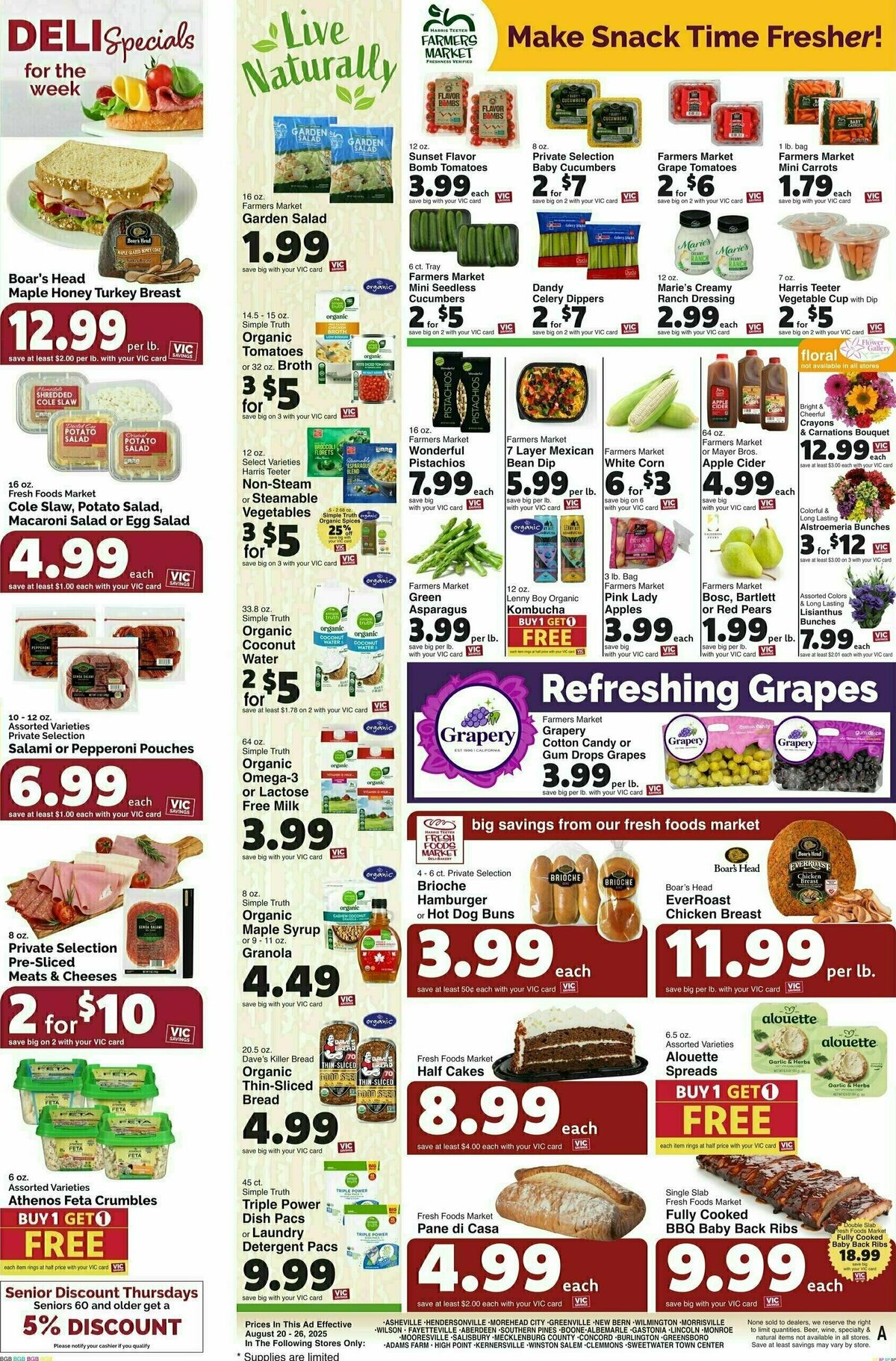 Harris Teeter Weekly Ad from August 20