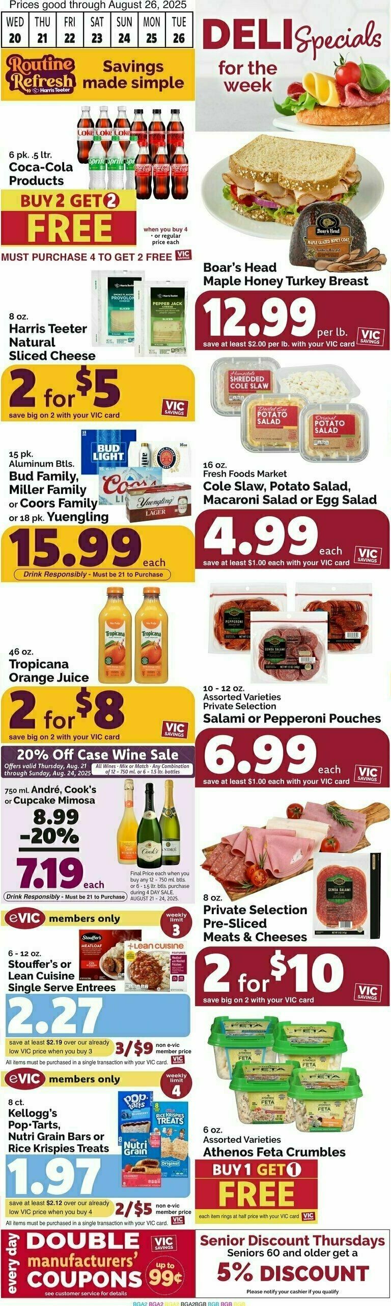 Harris Teeter Weekly Ad from August 20