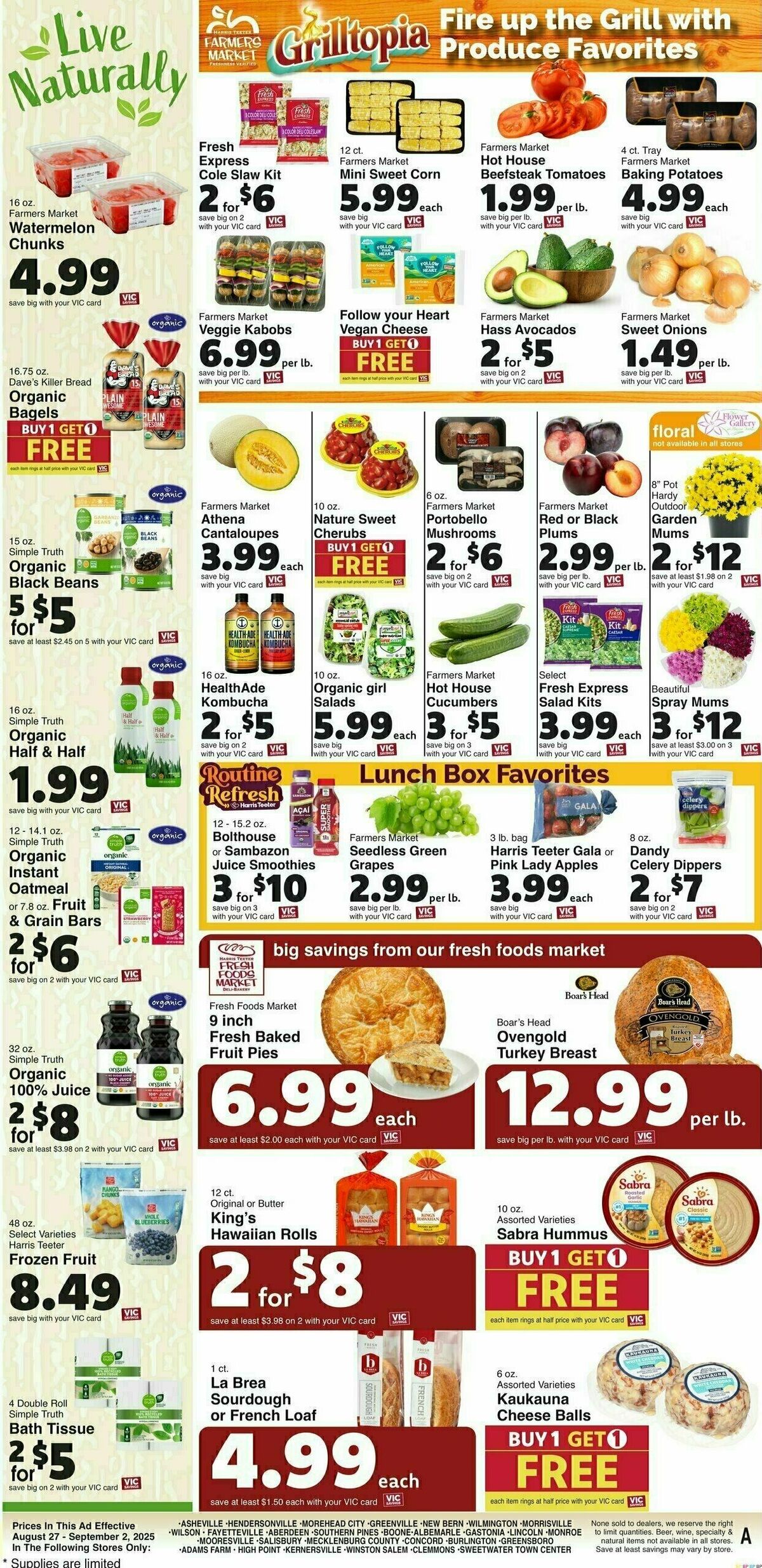 Harris Teeter Weekly Ad from August 27