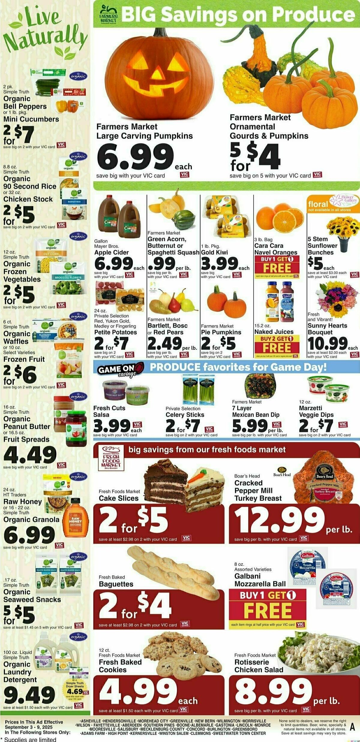 Harris Teeter Weekly Ad from September 3