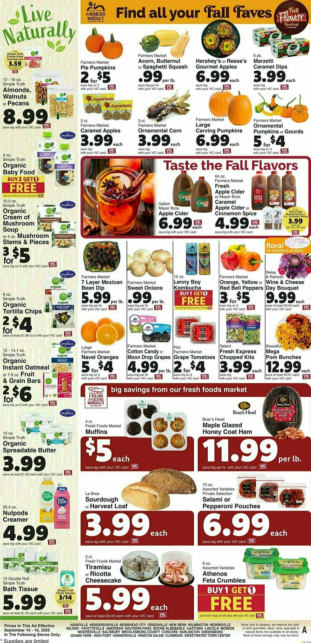 Harris Teeter Weekly Ad from September 10