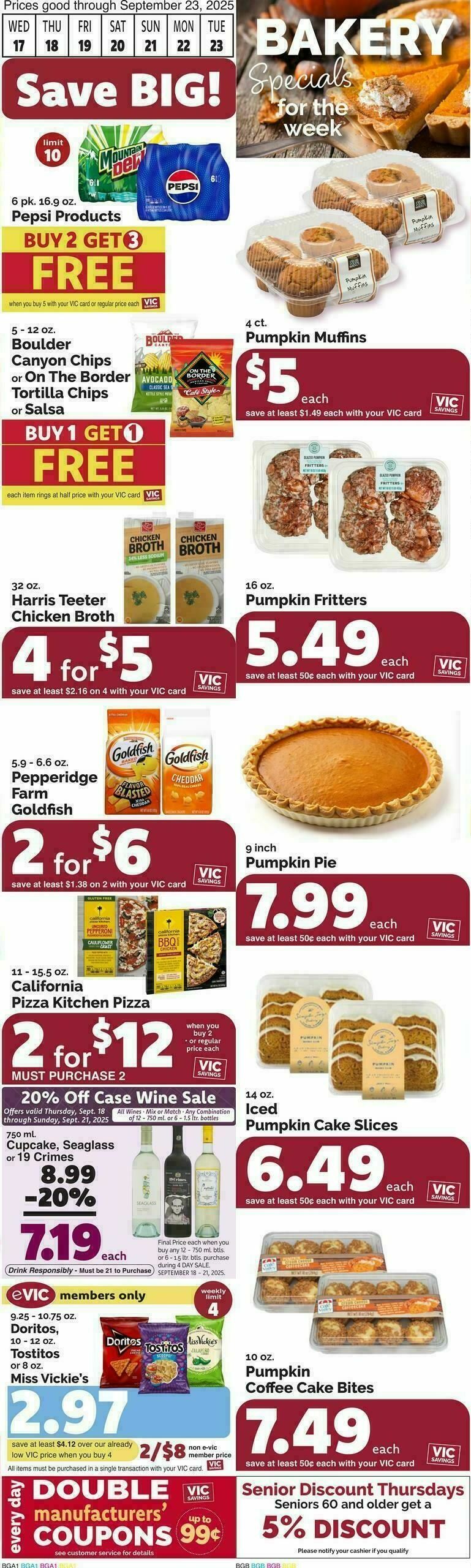 Harris Teeter Weekly Ad from September 17