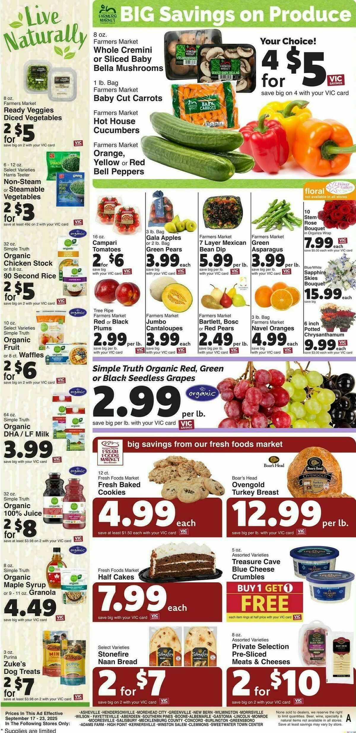 Harris Teeter Weekly Ad from September 17