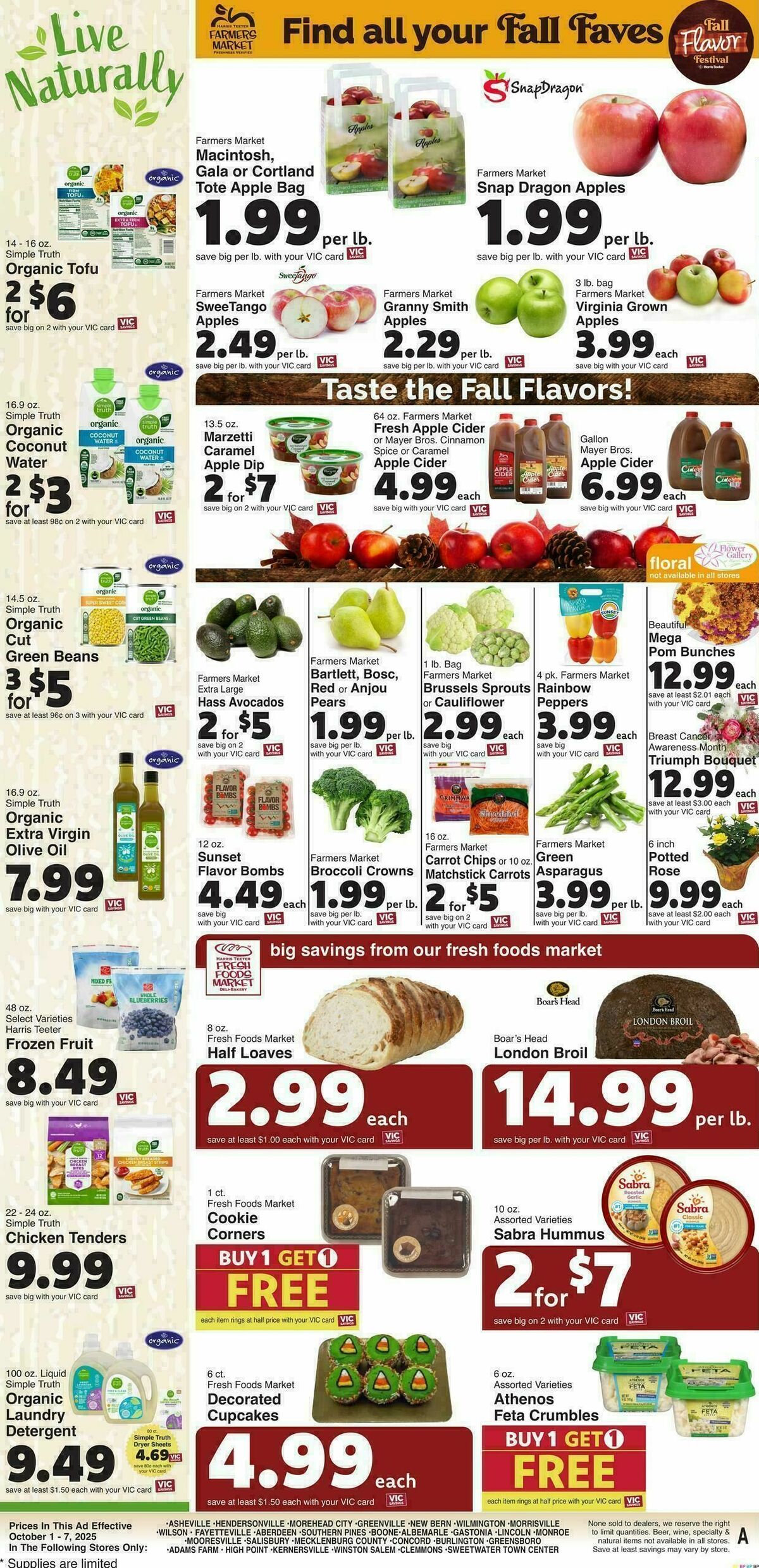 Harris Teeter Weekly Ad from October 1
