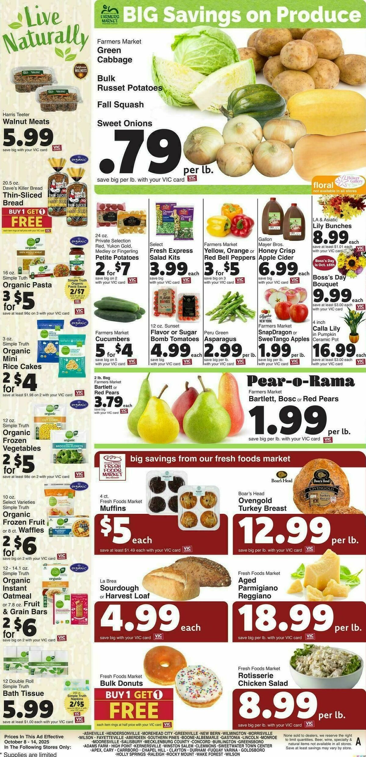 Harris Teeter Weekly Ad from October 8