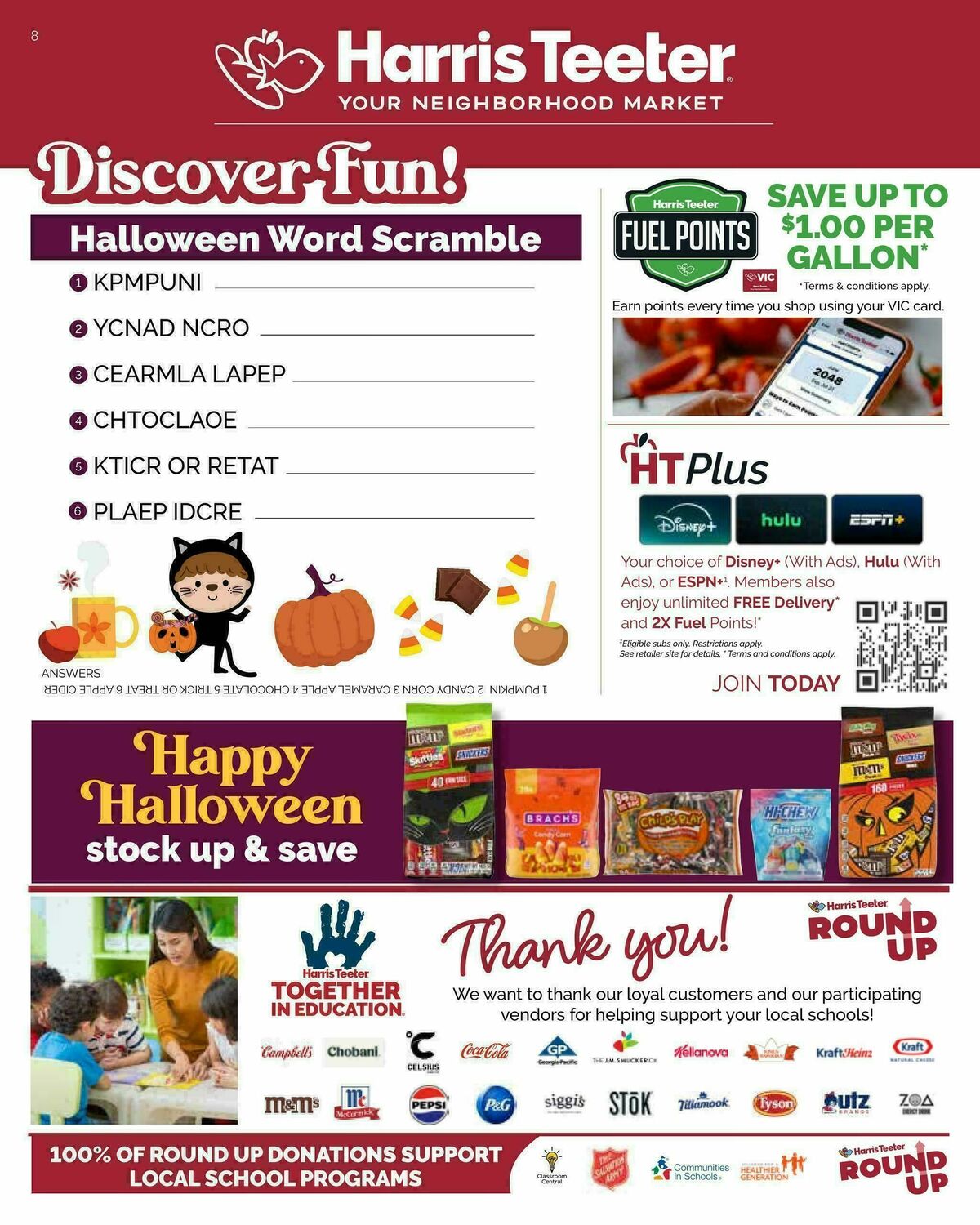 Harris Teeter Weekly Ad from October 8