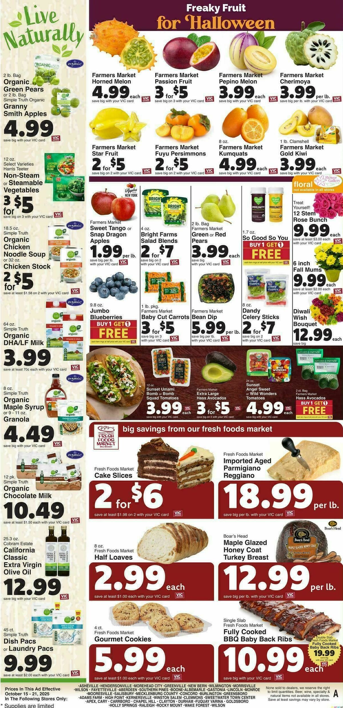 Harris Teeter Weekly Ad from October 15