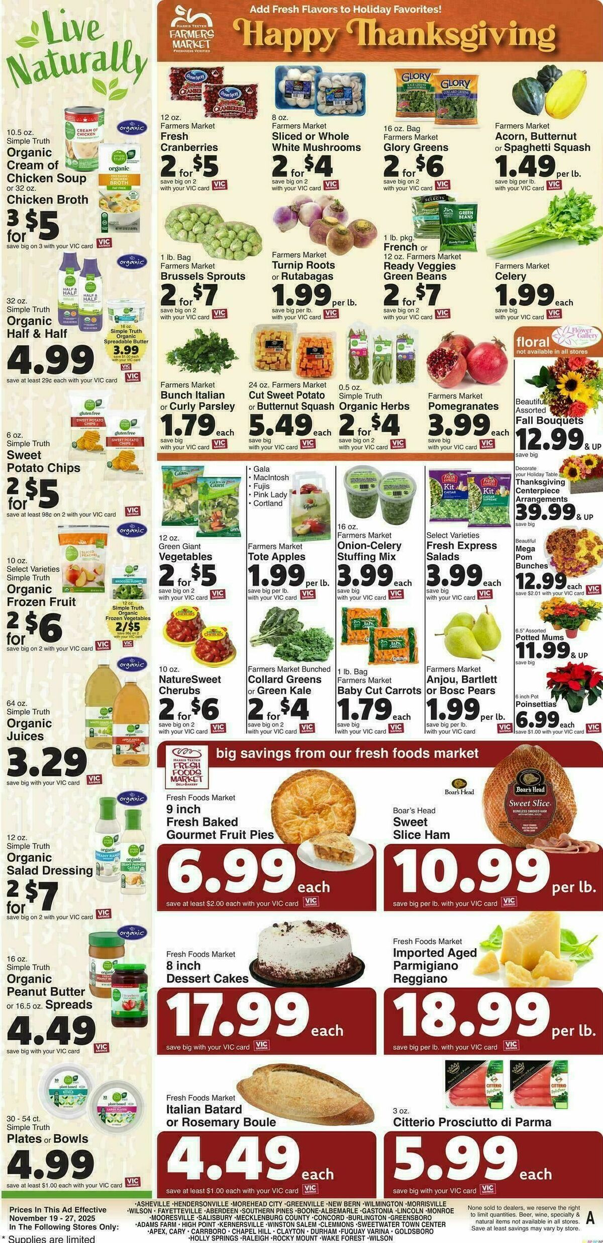 Harris Teeter Weekly Ad from November 19
