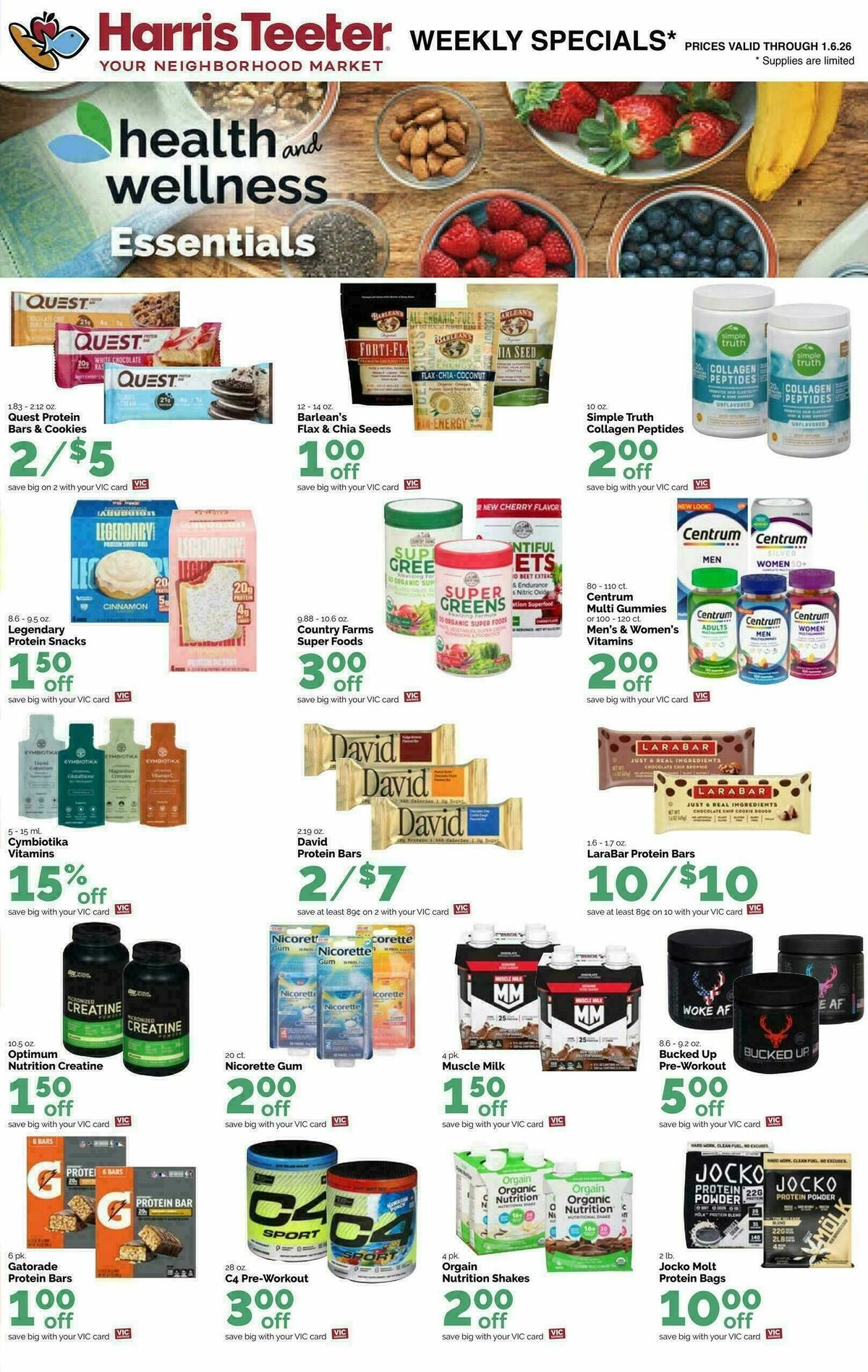 Harris Teeter Weekly Ad from December 31