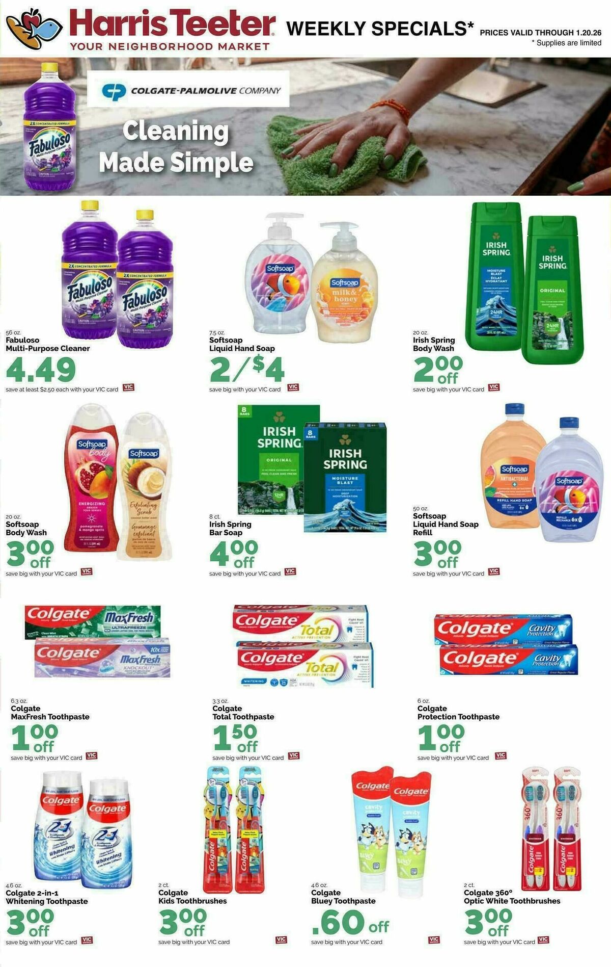 Harris Teeter Weekly Ad from January 14