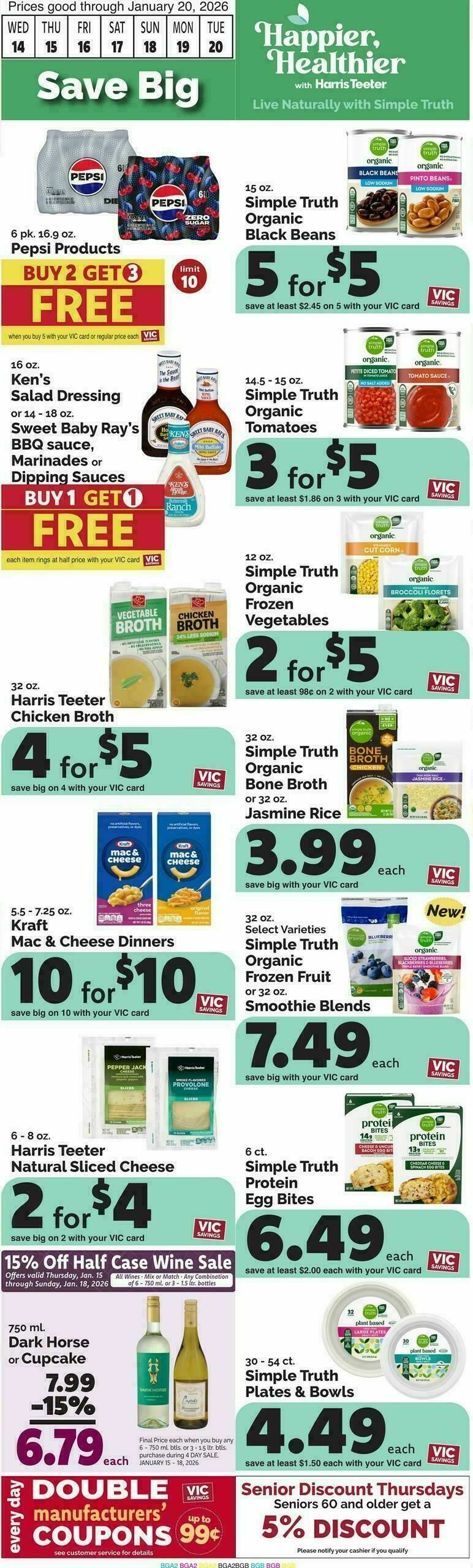 Harris Teeter Weekly Ad from January 14