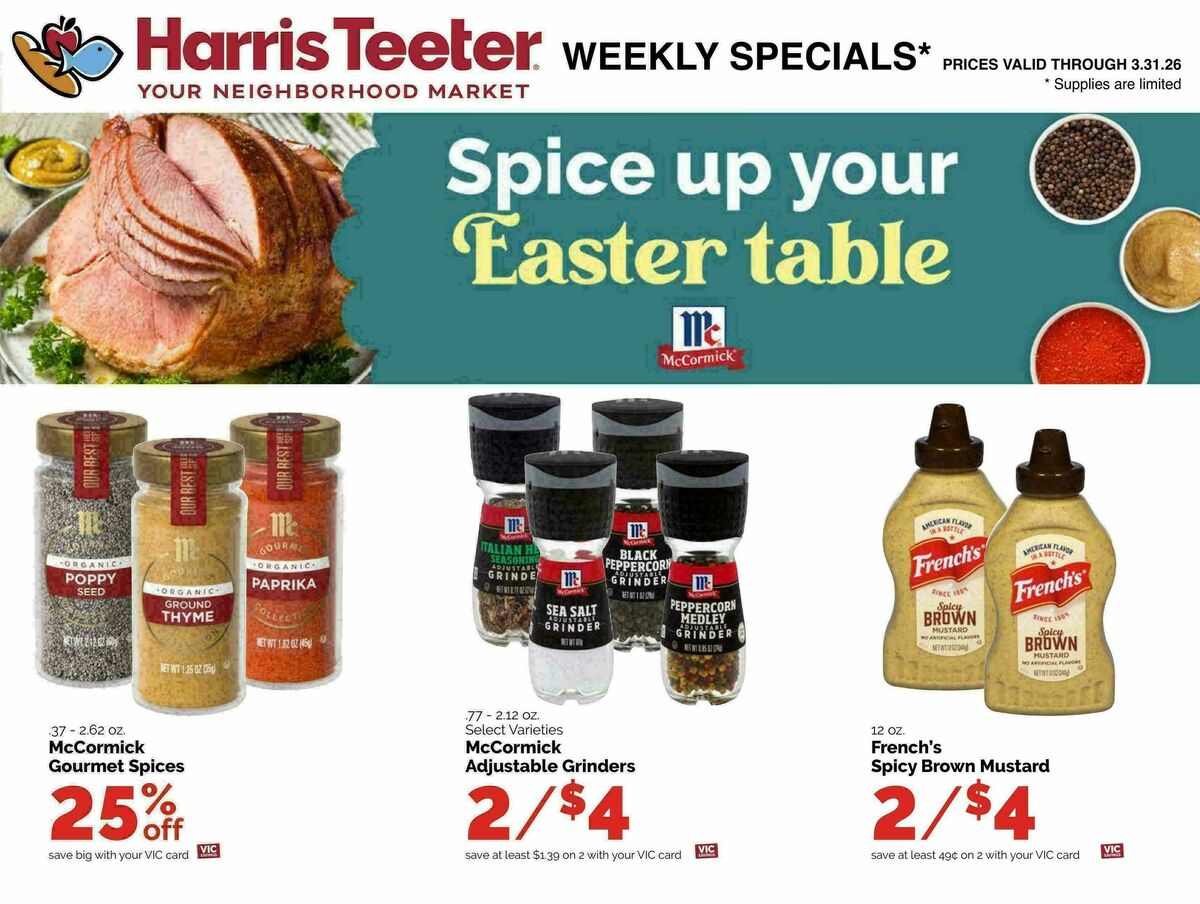 Harris Teeter Weekly Ad from March 25