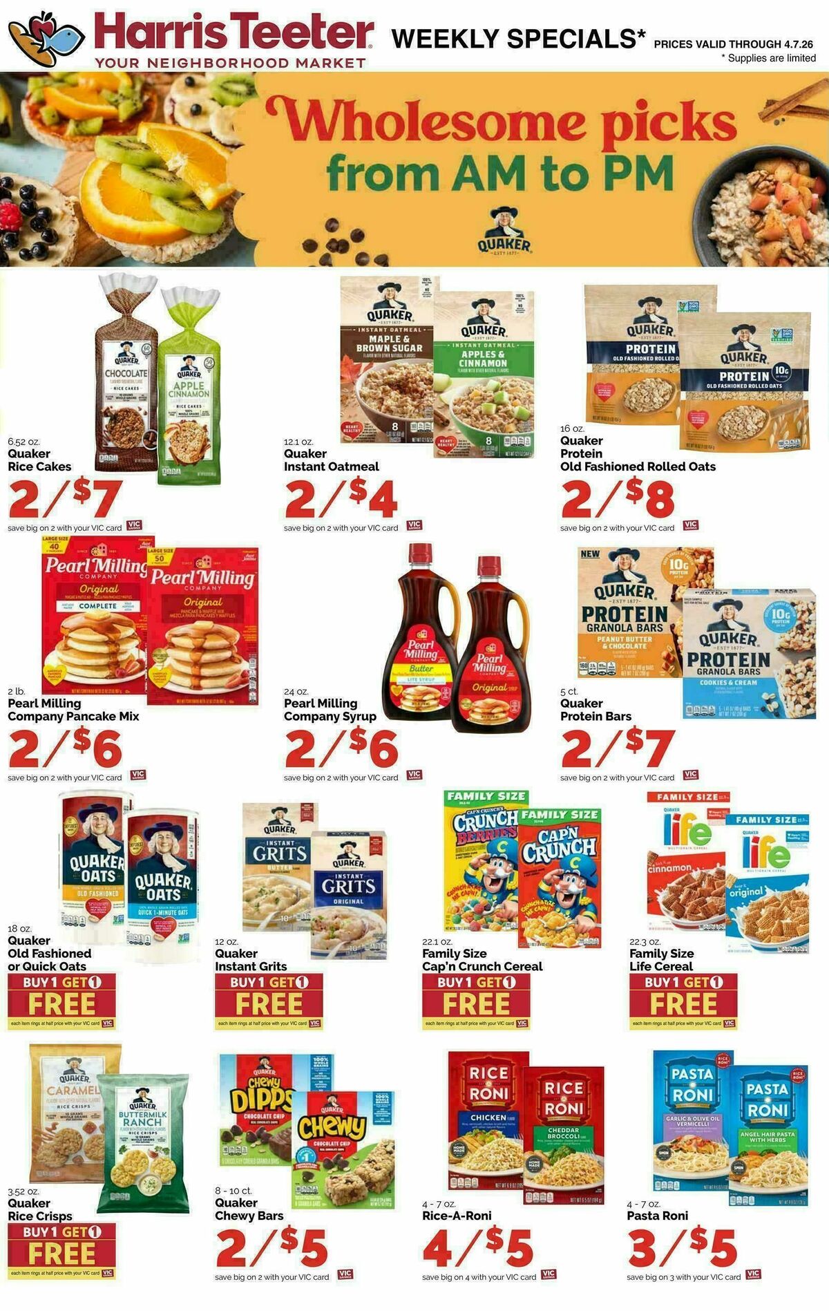 Harris Teeter Weekly Ad from April 1