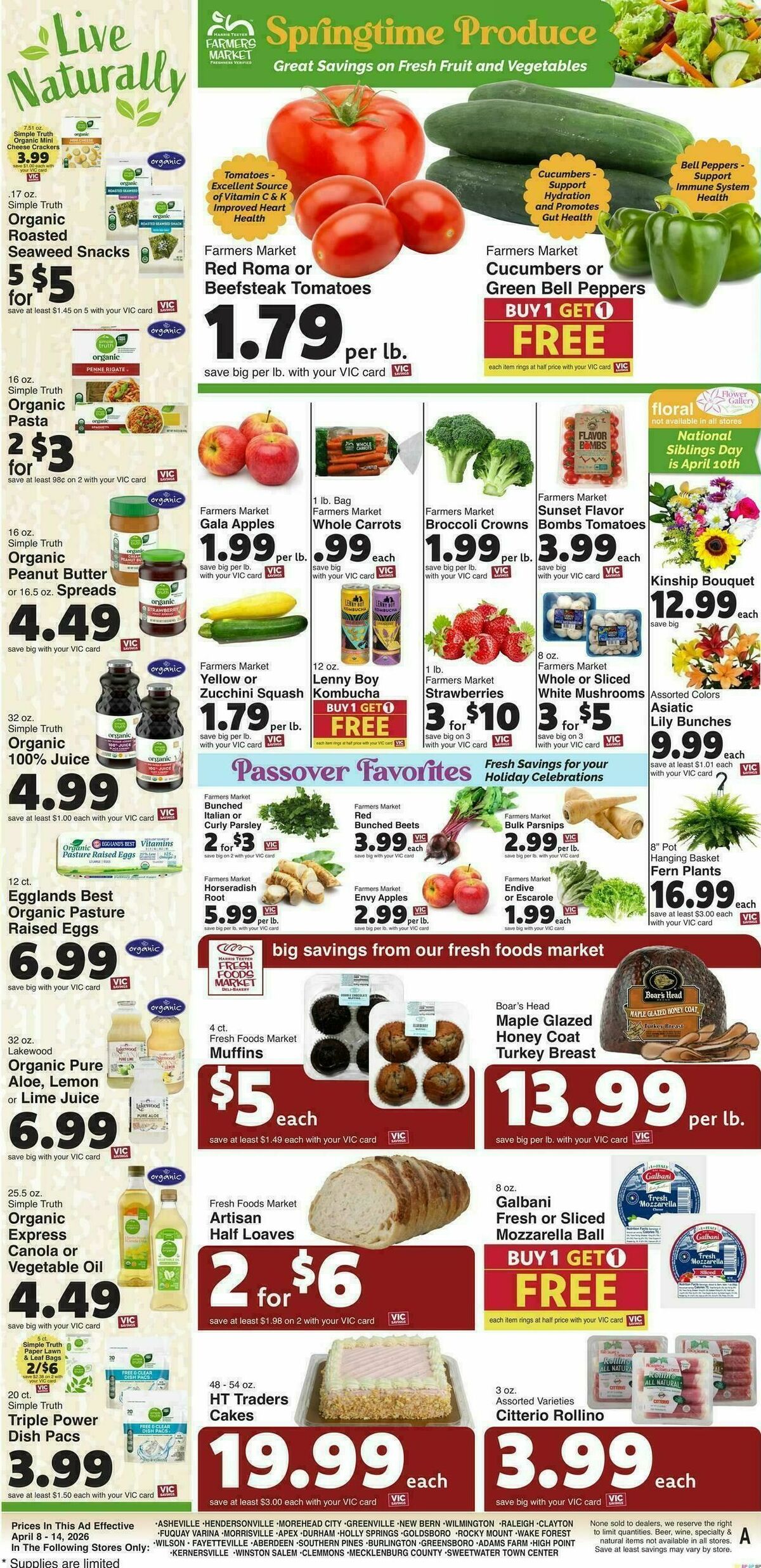 Harris Teeter Weekly Ad from April 8