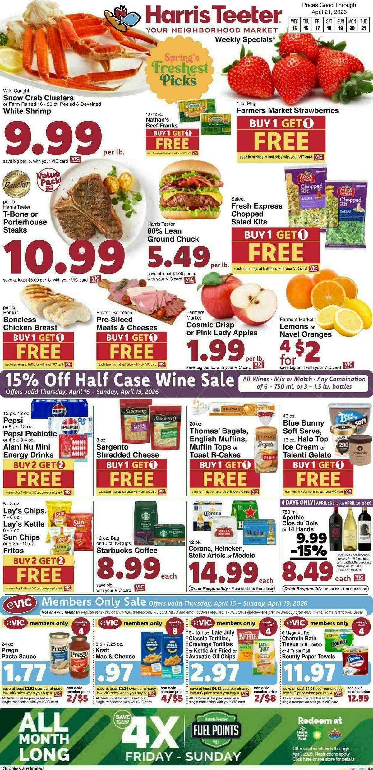 Harris Teeter Weekly Ad from April 15