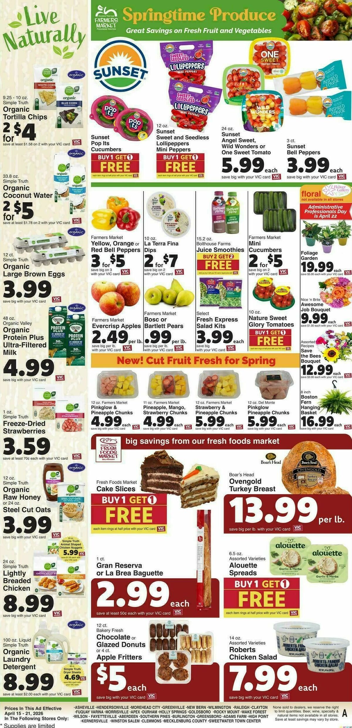 Harris Teeter Weekly Ad from April 15