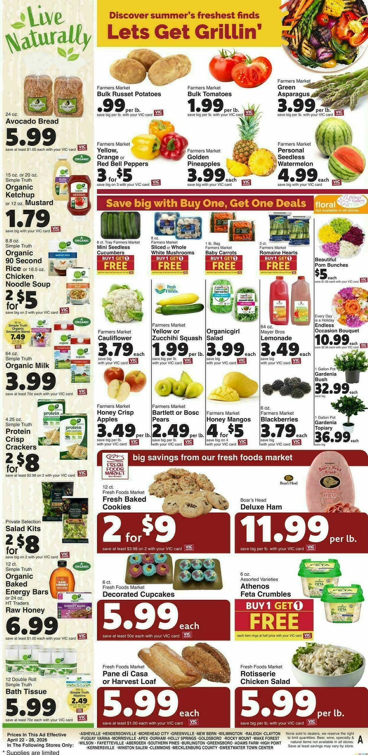 Harris Teeter Weekly Ad from April 22