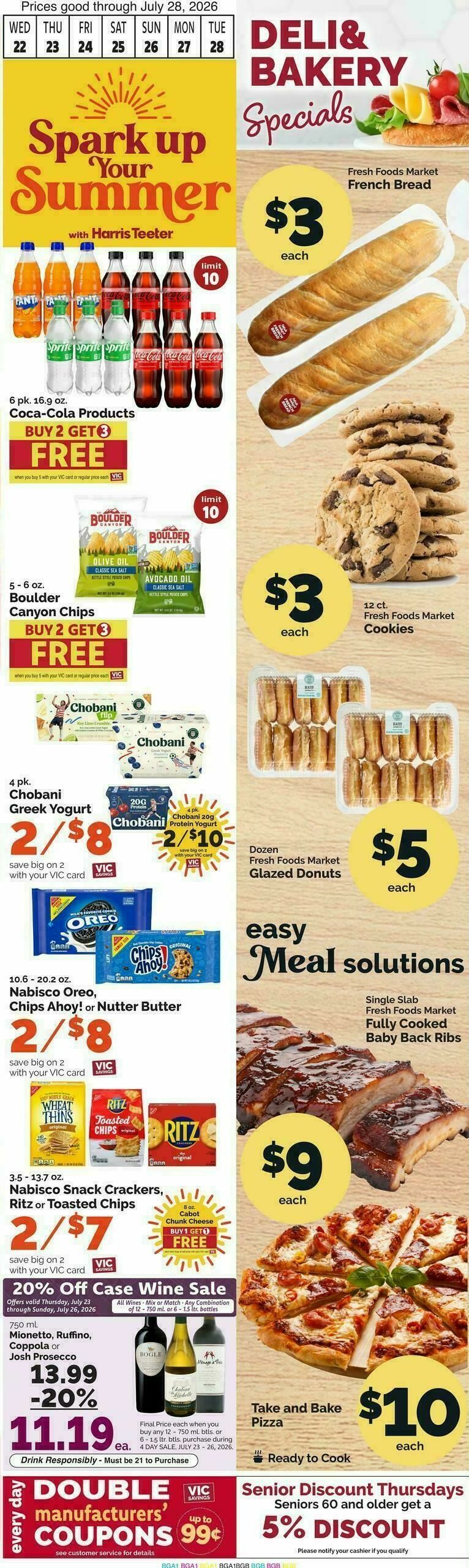 Harris Teeter Weekly Ad from July 22