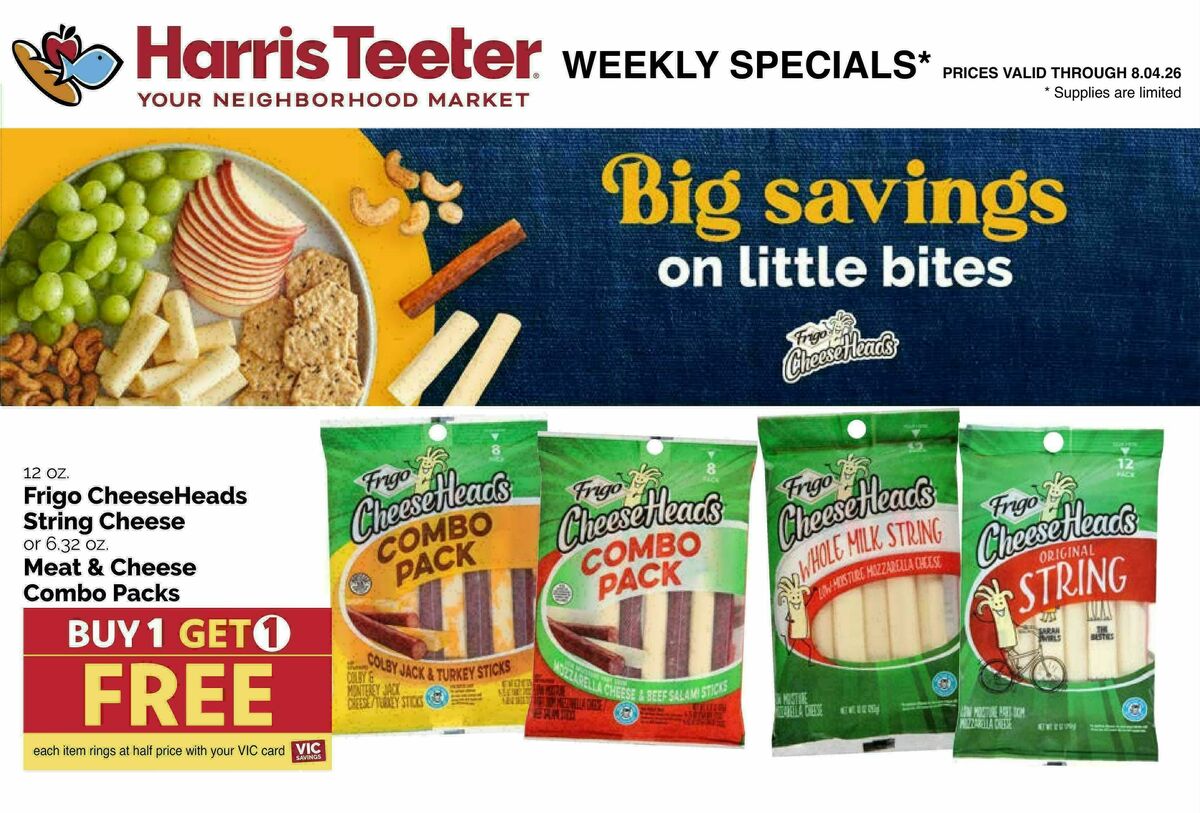 Harris Teeter Weekly Ad from July 29