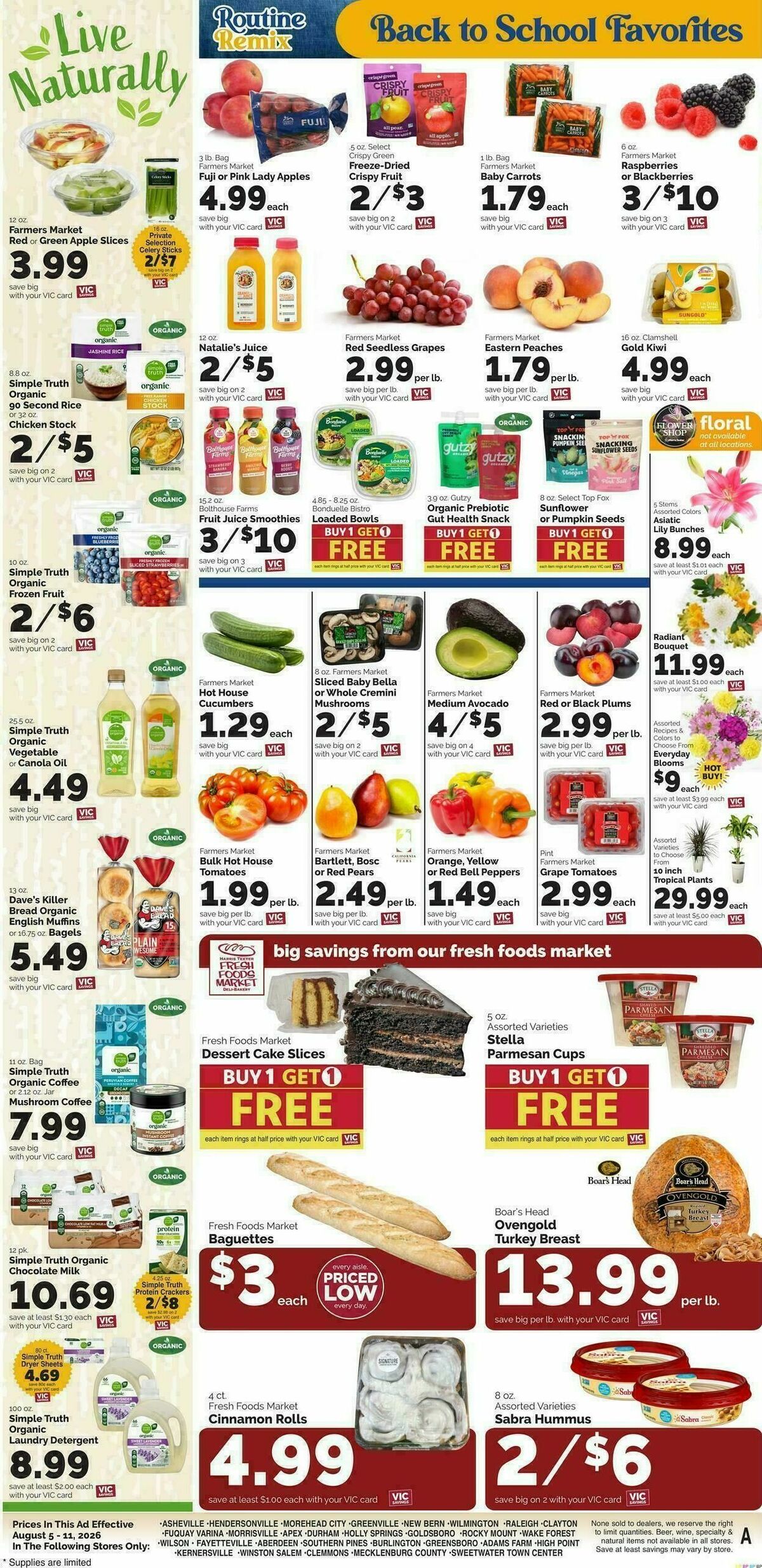 Harris Teeter Weekly Ad from August 5