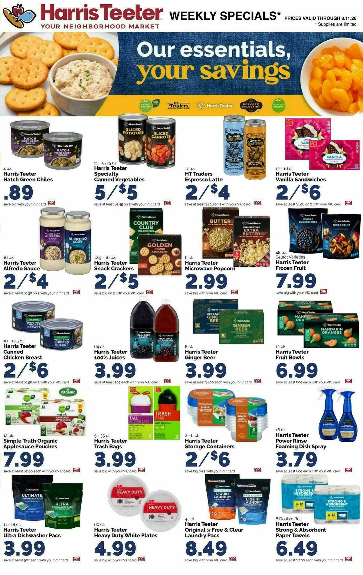 Harris Teeter Weekly Ad from August 5