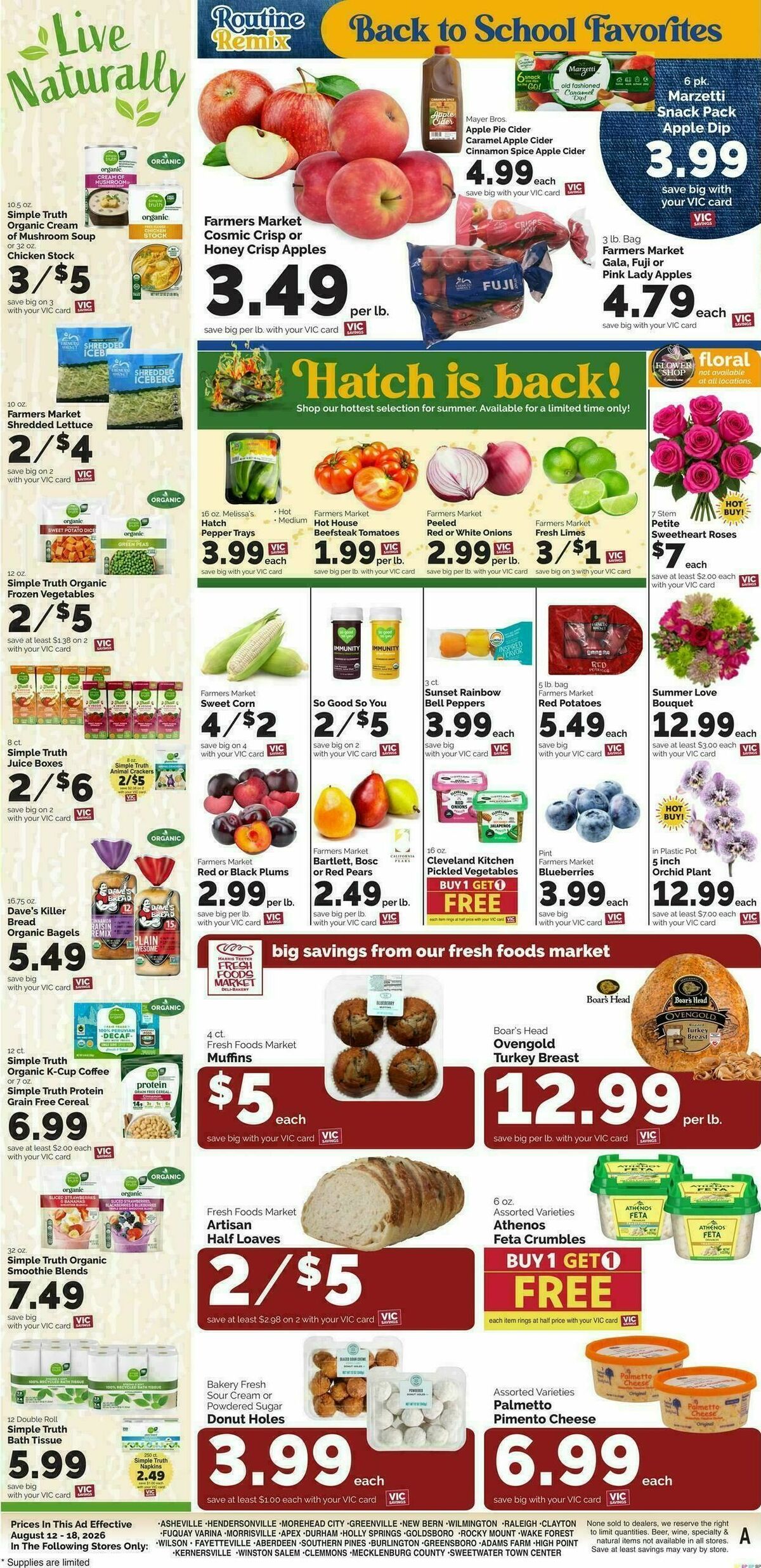 Harris Teeter Weekly Ad from August 12