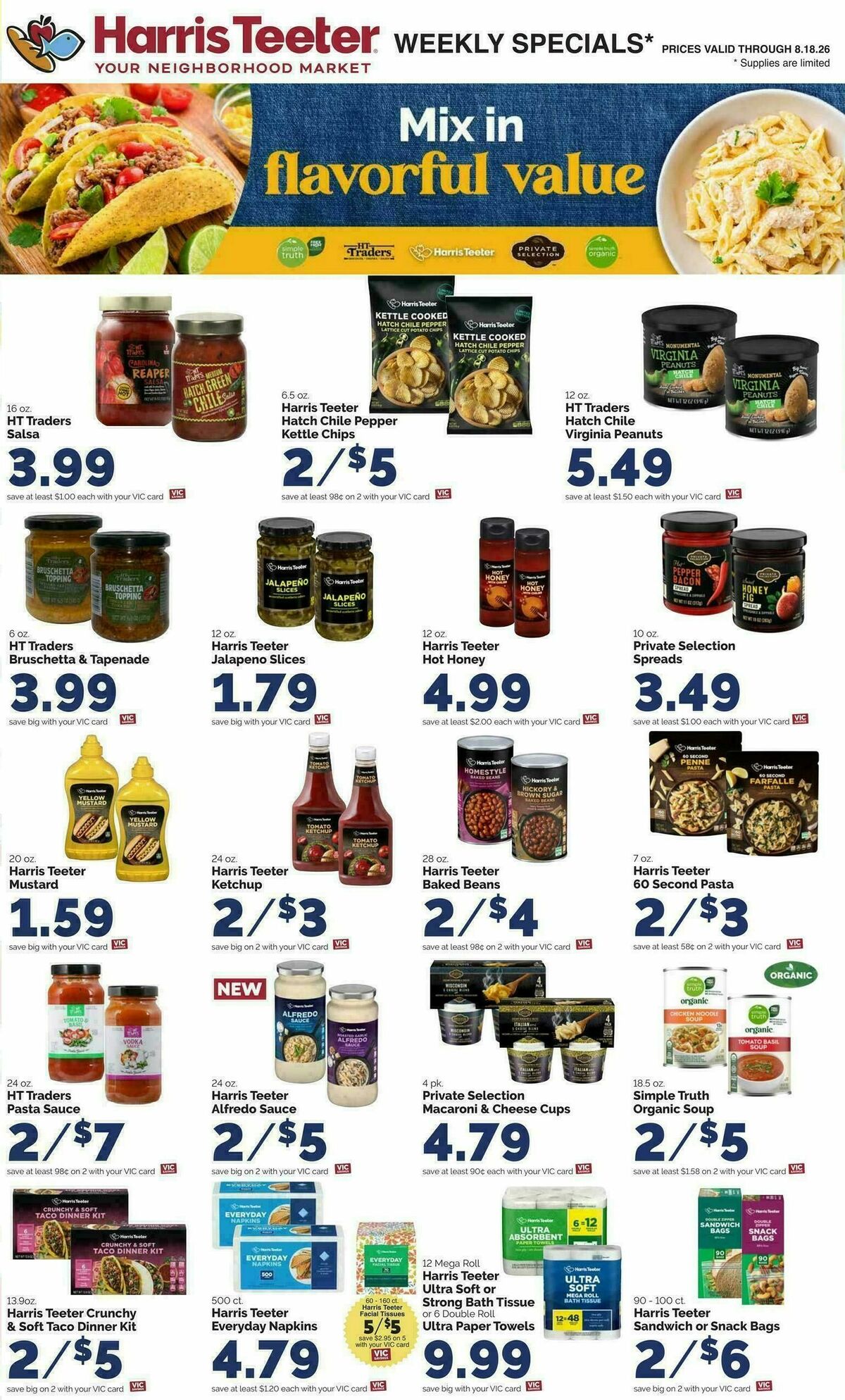 Harris Teeter Weekly Ad from August 12