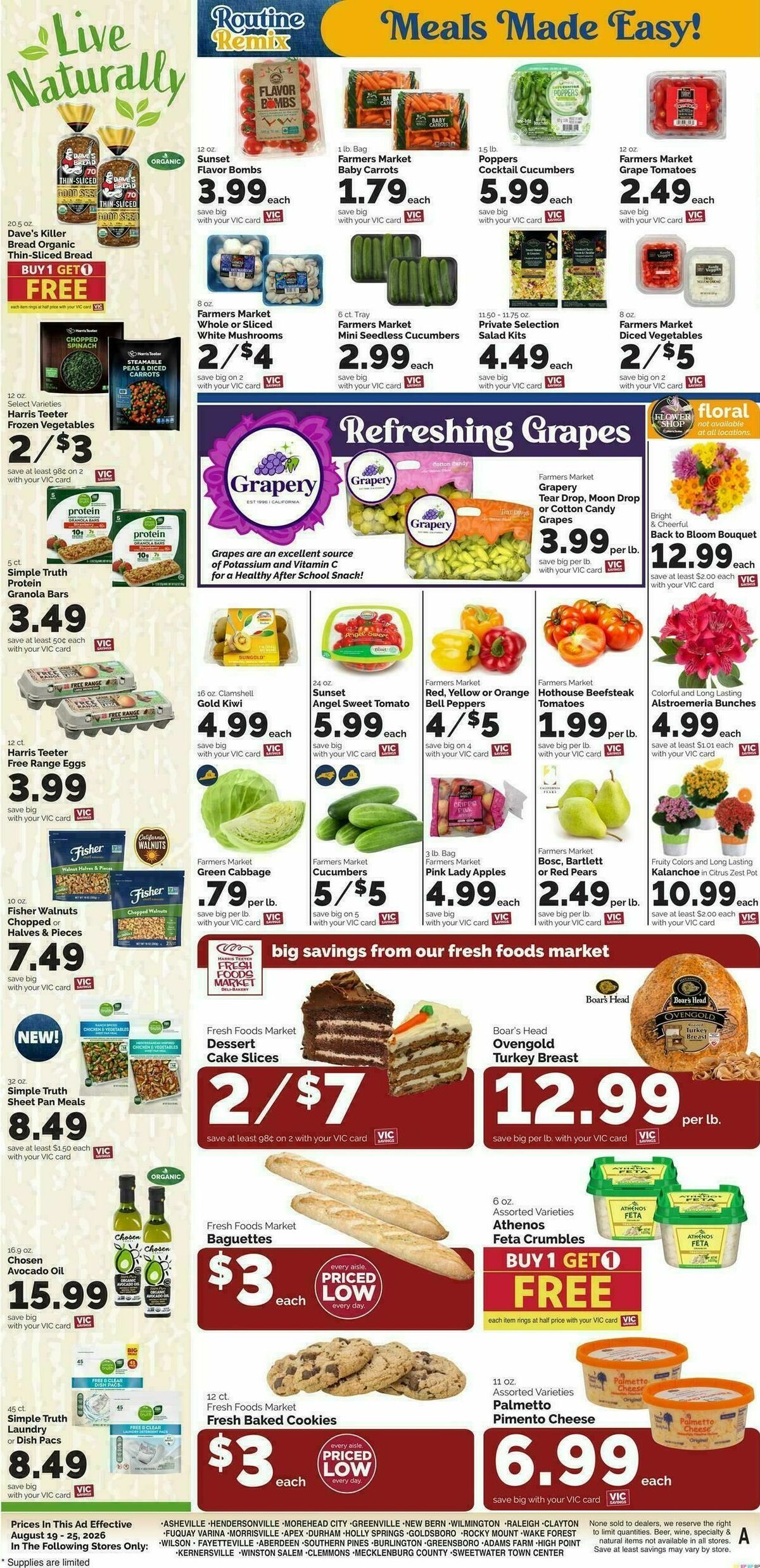 Harris Teeter Weekly Ad from August 19