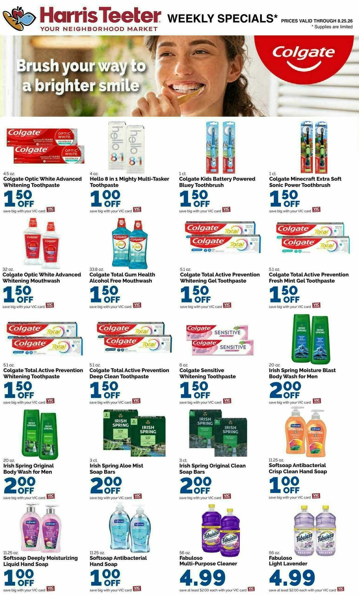 Harris Teeter Weekly Ad from August 19