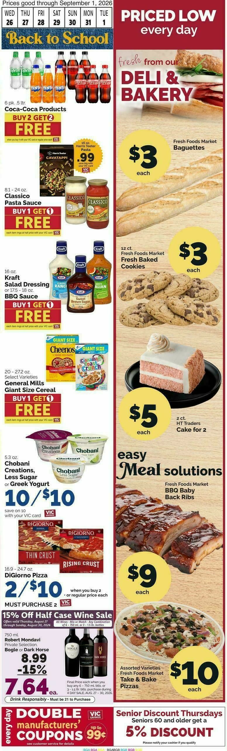 Harris Teeter Weekly Ad from August 26