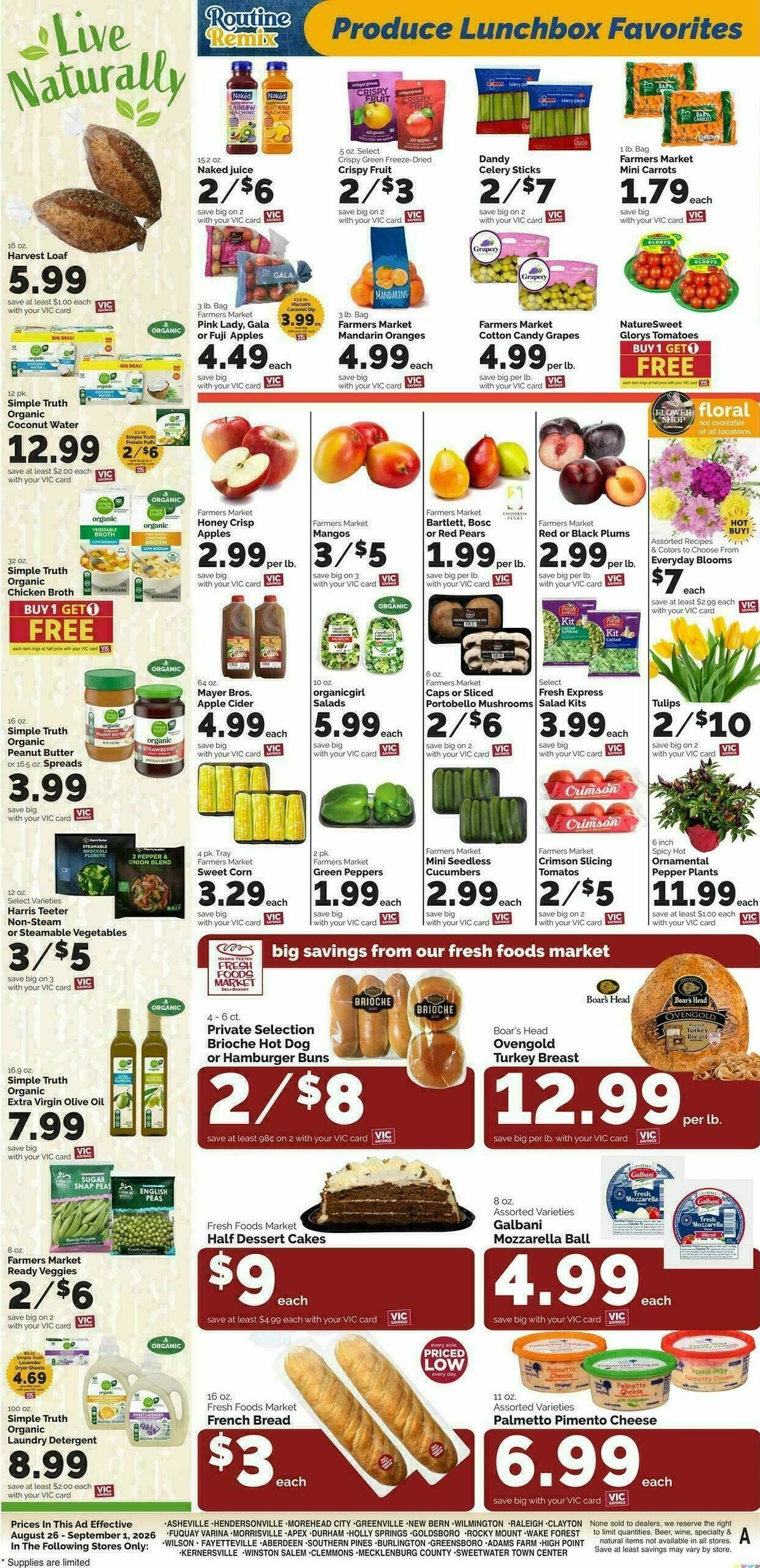 Harris Teeter Weekly Ad from August 26
