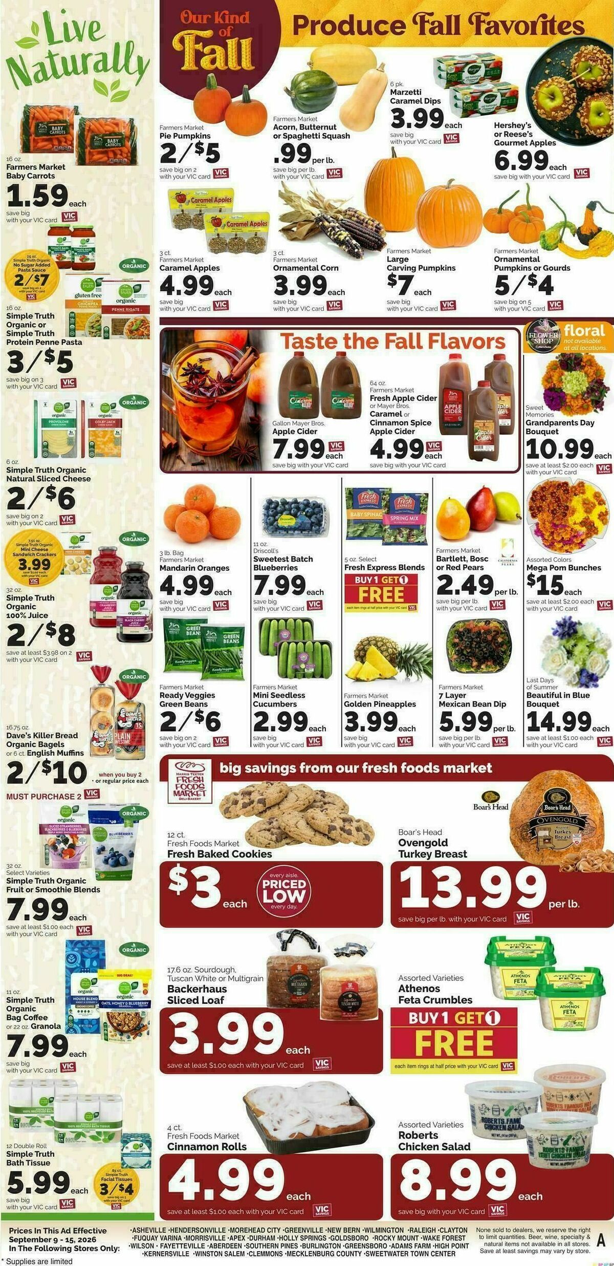 Harris Teeter Weekly Ad from September 9