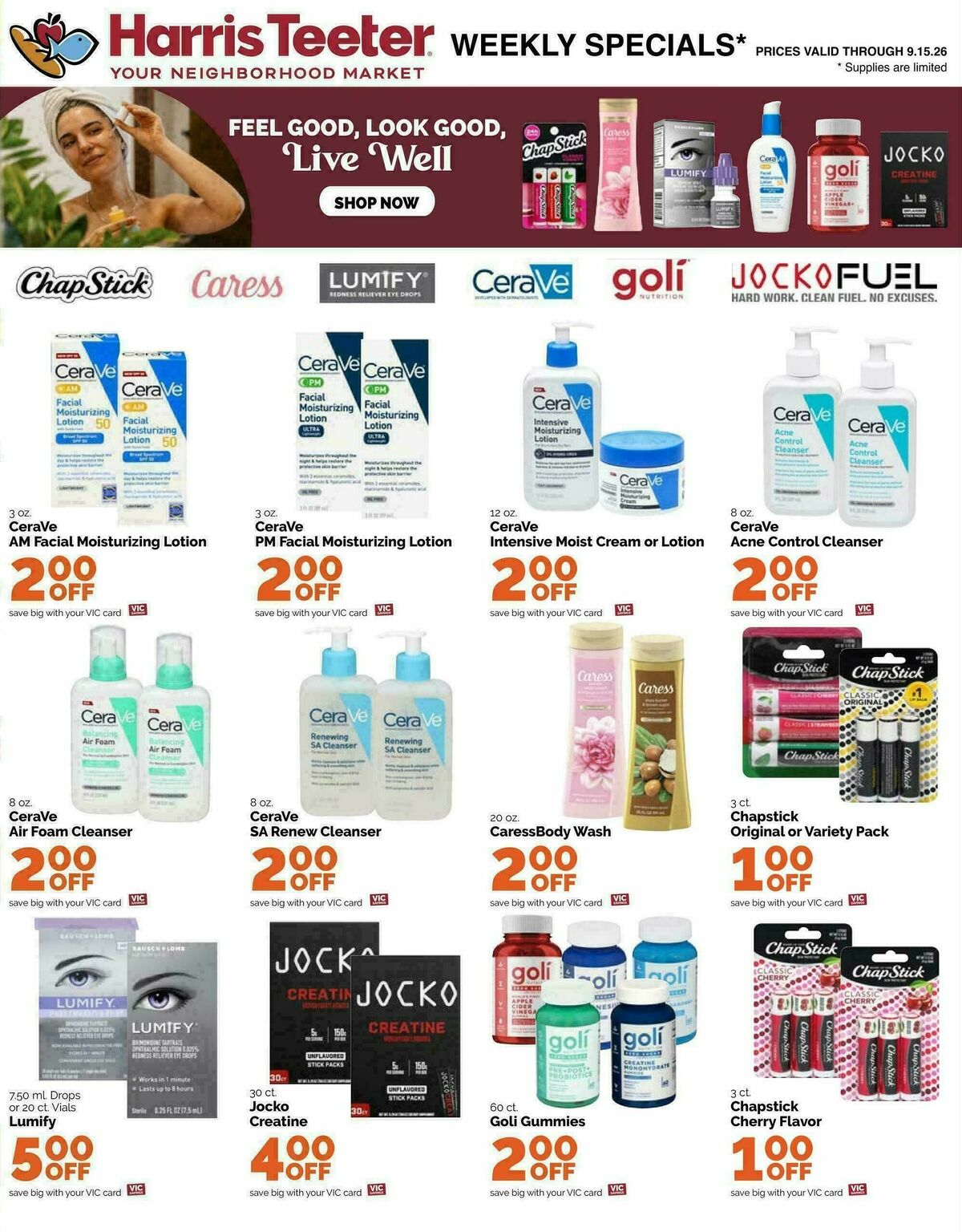 Harris Teeter Weekly Ad from September 9