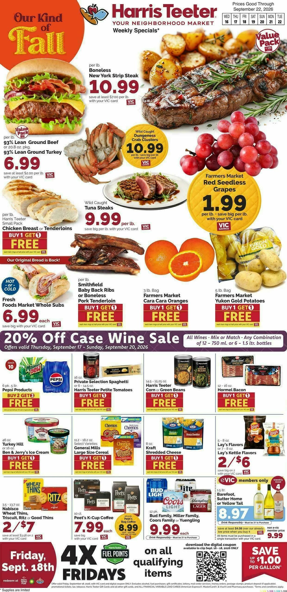 Harris Teeter Weekly Ad from September 16
