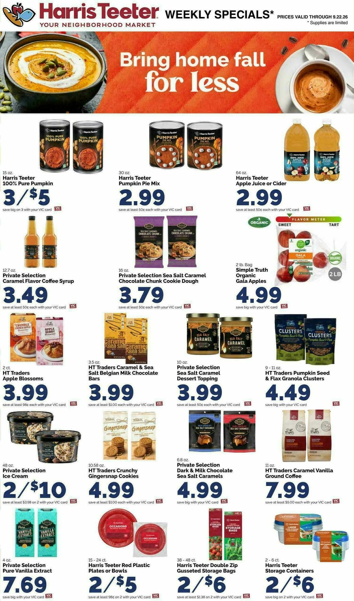 Harris Teeter Weekly Ad from September 16
